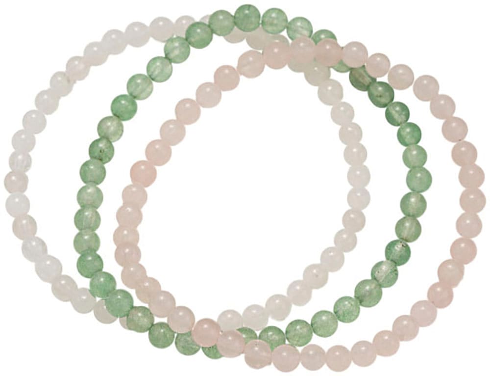 Firetti Armband Set »Multipack Schmuck Geschenk Armschmuck Armketten Edelstein«, (Set, 3 tlg.), Made in Germany - mit Aventurin, Jade, Rosenquarz