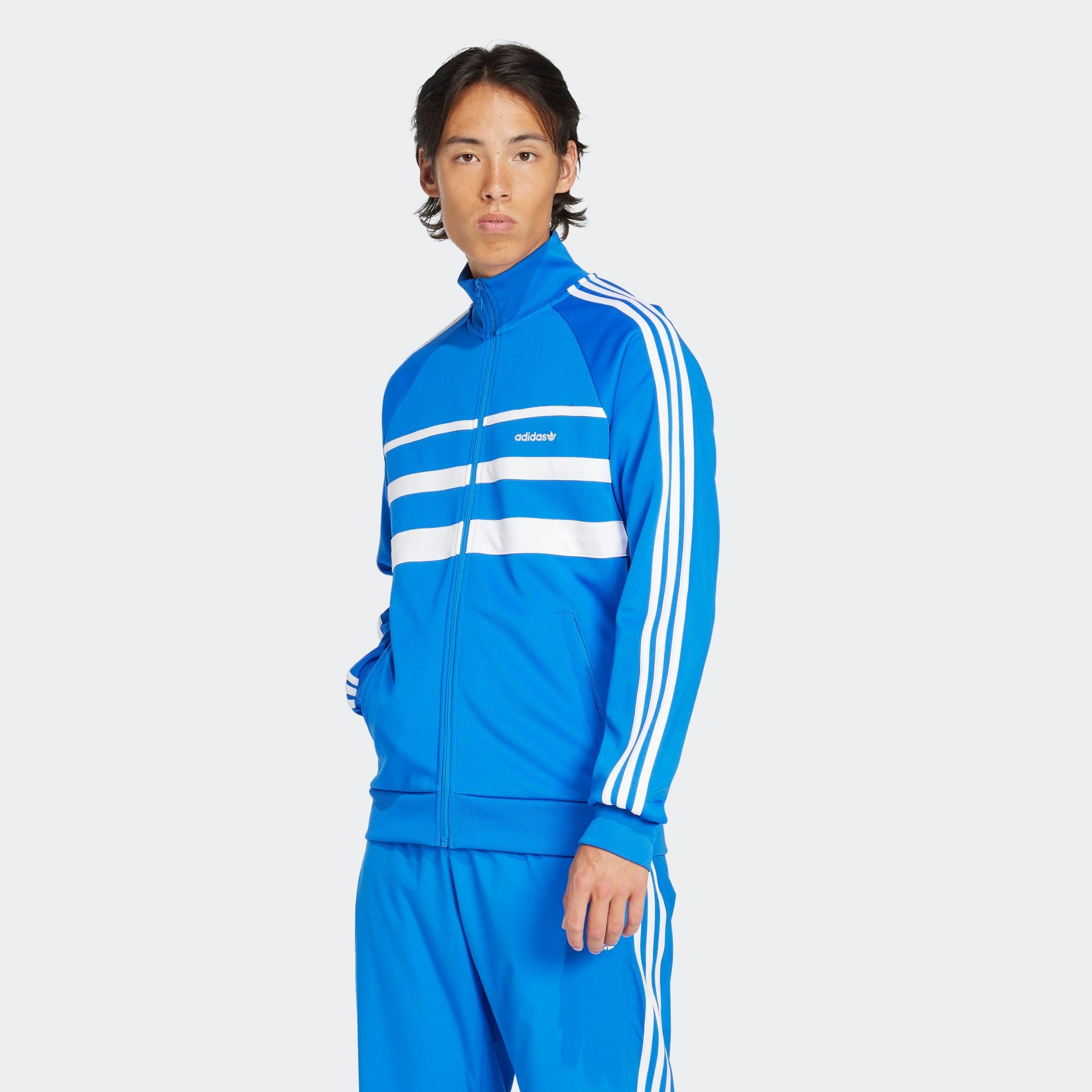 Herren Trainingsjacke "FIRST TT", blau, Gr. XXXL, ADIDAS ORIGINALS, Obermaterial: 70% Polyester, 30% Baumwolle, Jacken