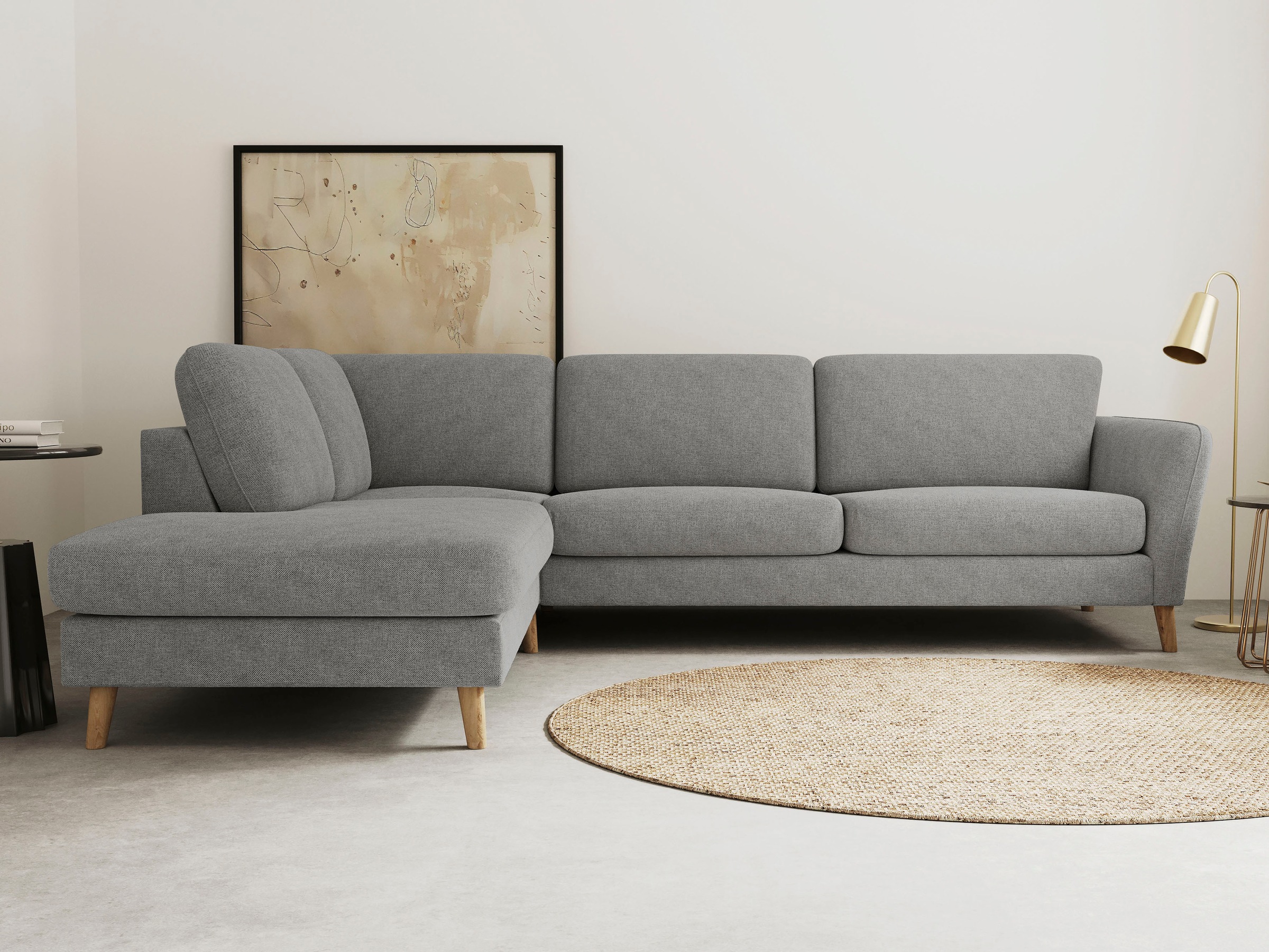 Home affaire Ecksofa "MARSEILLE 278/202 cm, L-Form, Ottom. rechts/links", M günstig online kaufen
