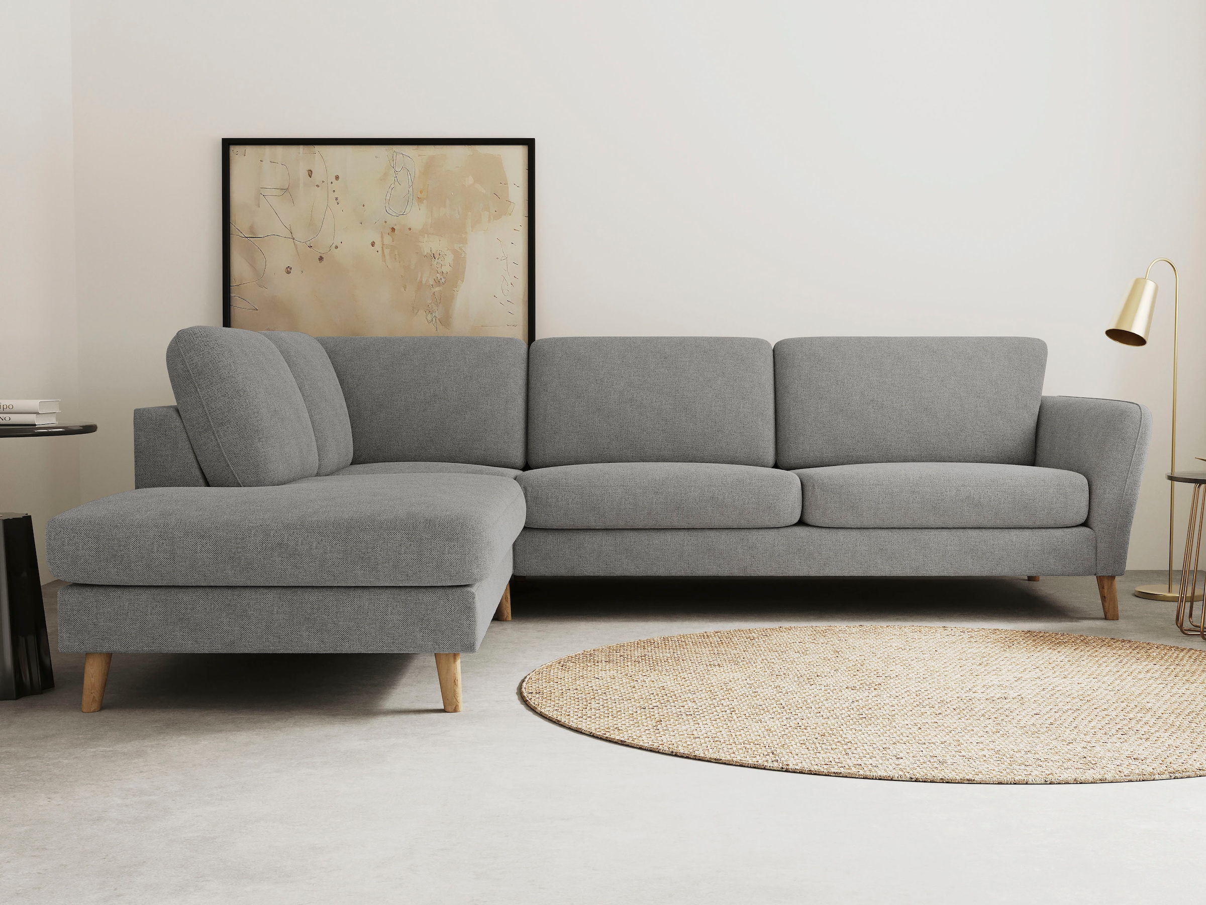 Home affaire Ecksofa "MARSEILLE 278/202 cm, L-Form, Ottom. rechts/links, ve günstig online kaufen