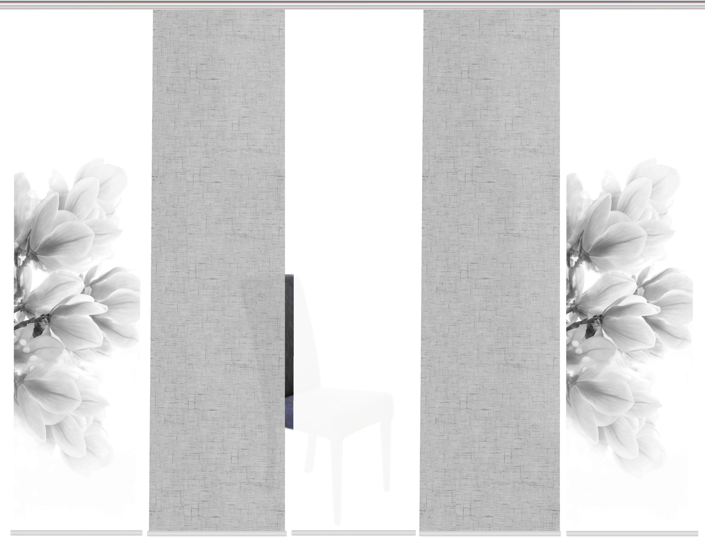 HOME WOHNIDEEN Schiebegardine "KESSI 5er SET" Paneelwagen 5 Stk. tlg. Schie günstig online kaufen