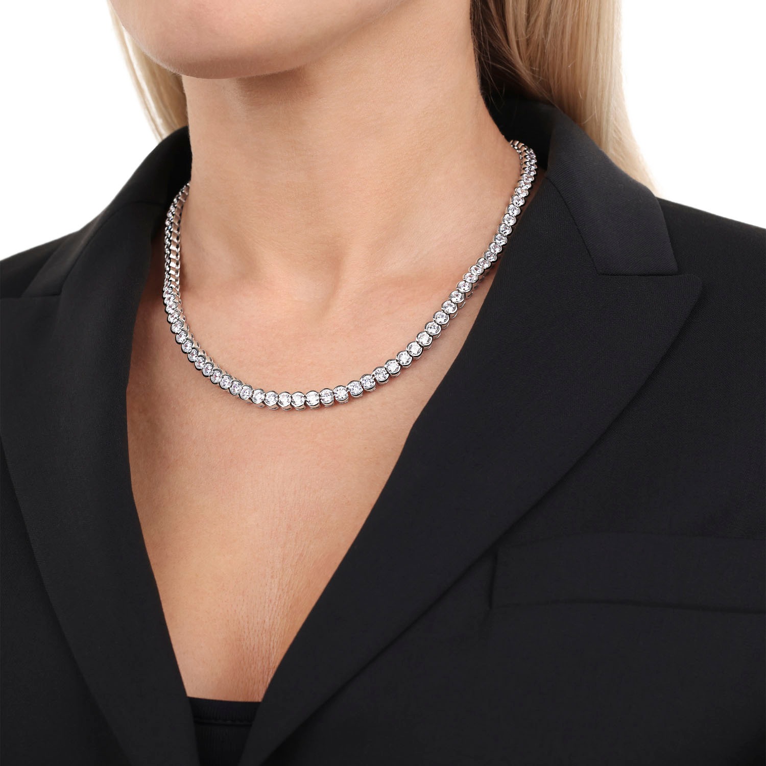 JOOP! Collier »Tennisgliederung, 2038911«, mit Zirkonia (synth.)