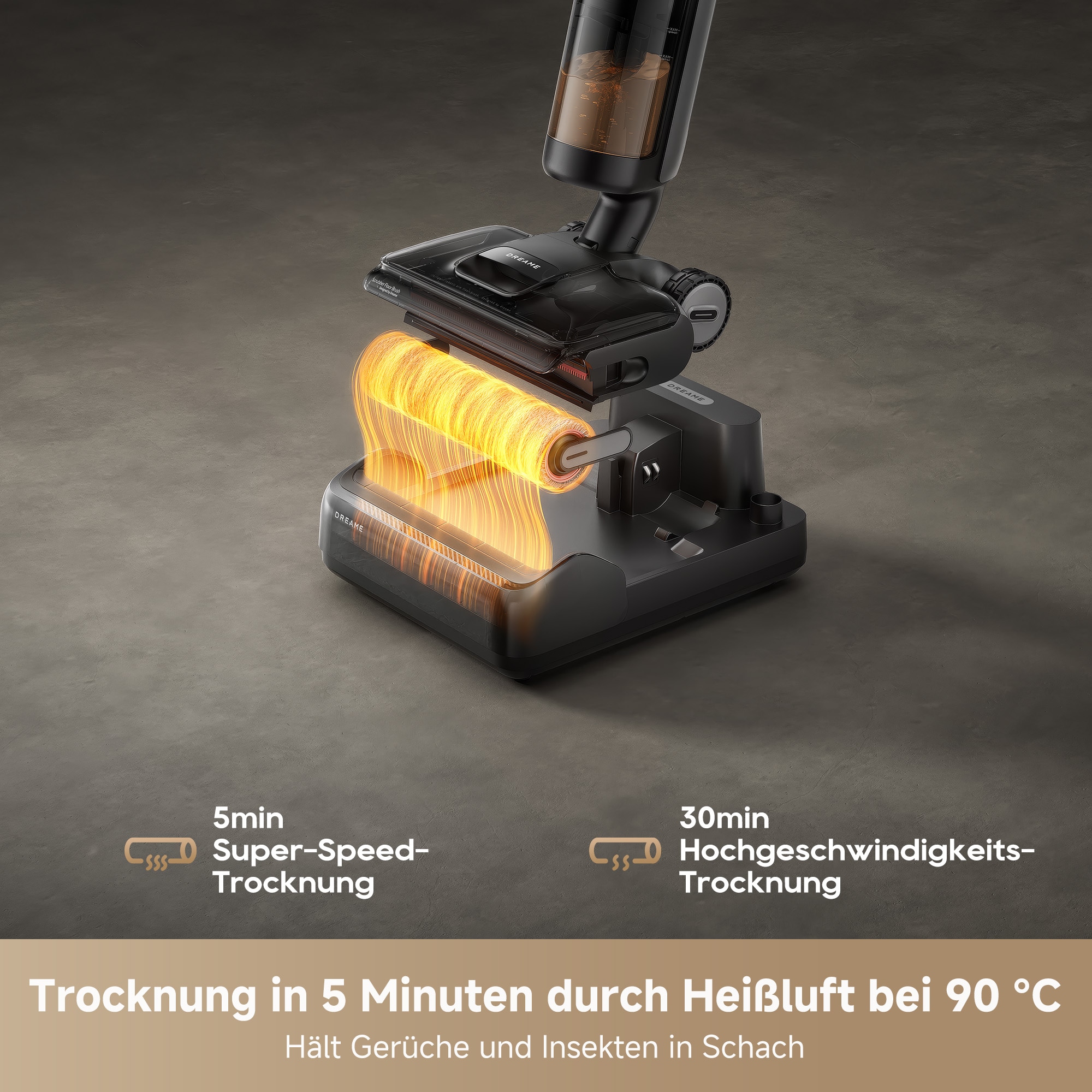 Dreame Nass-Trocken-Sauger »H12 Pro Flex Reach«, 18.000Pa Saugkraft, 180°-Design, Bürstenreinigung, Doppel-Kantenbürste