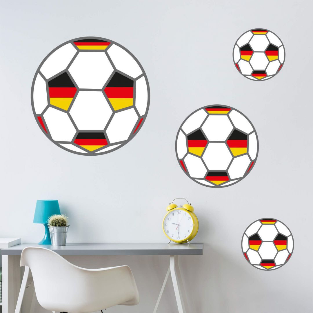 Wall-Art Wandtattoo »Fußball + Deutschland Fahnen«, (1 St.), selbstklebend, entfernbar