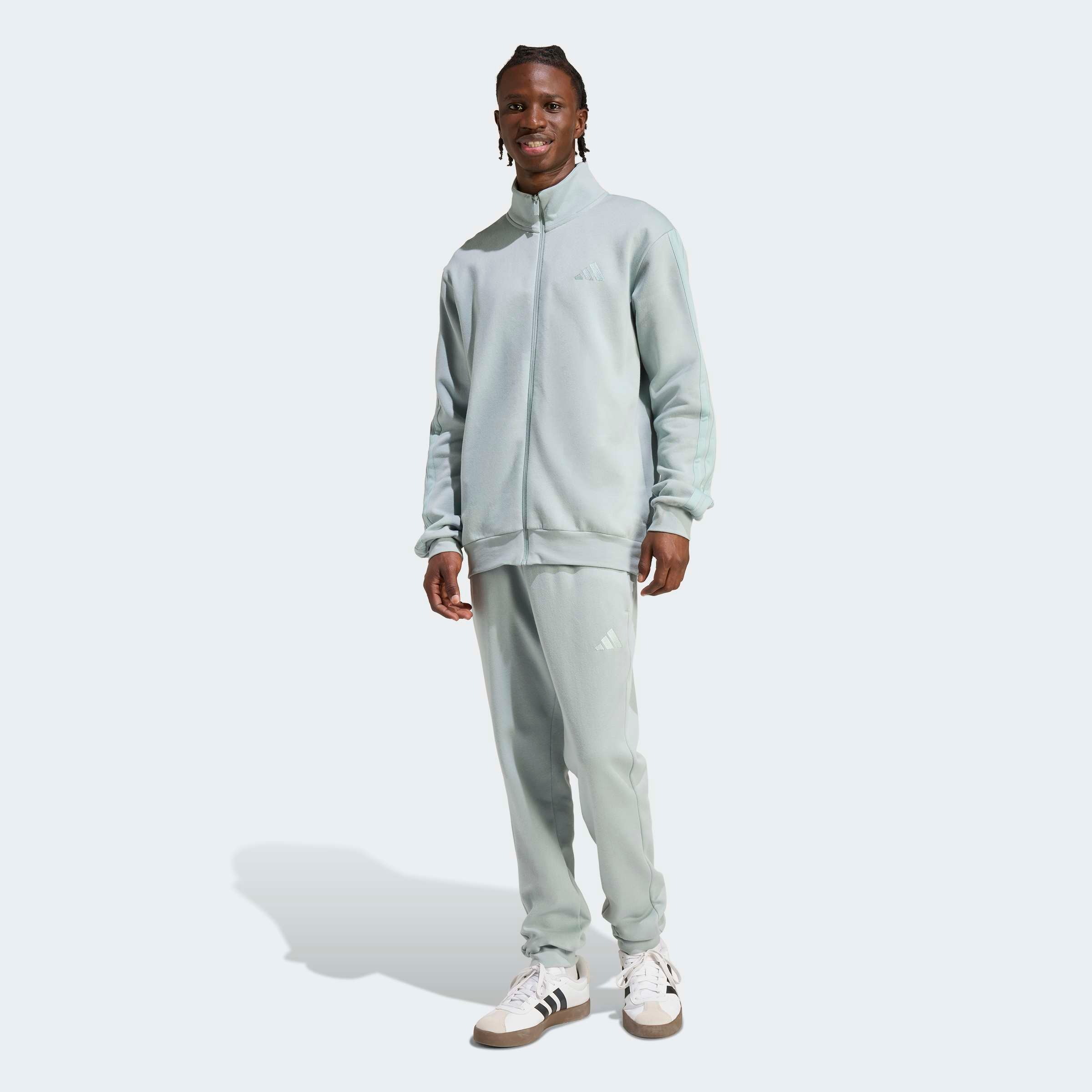 adidas Sportswear Trainingsanzug »3-STREIFEN FLEECE« 2 tlg. zweiteiliges Set, für Sportmode und Streetwear