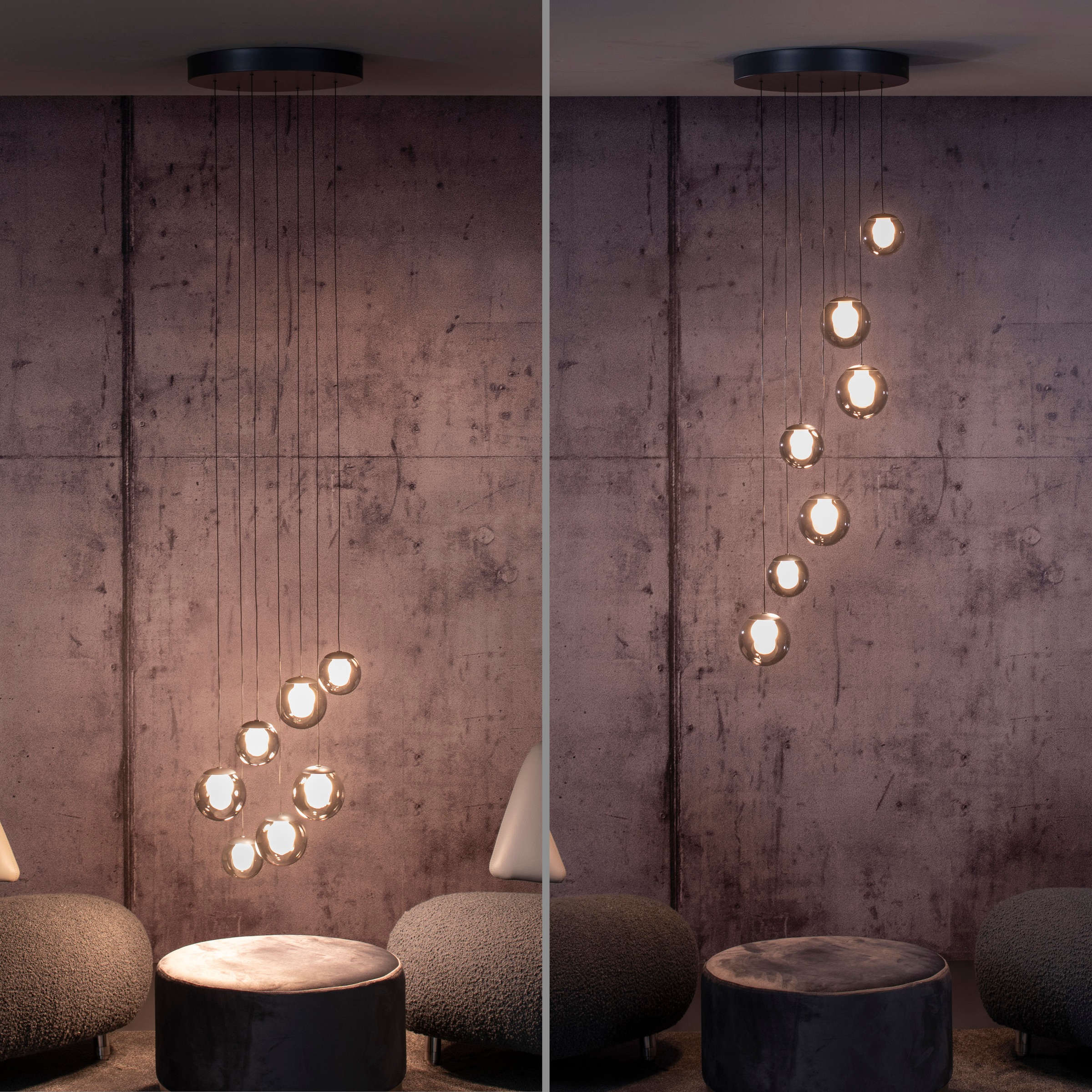 Neuhaus PURE LED Pendelleuchte »PURE Popup« LED-Board 1 Stk. warmweiß - kaltweiß Comfort Lift, CCT, dimmbar über Fernbedienung