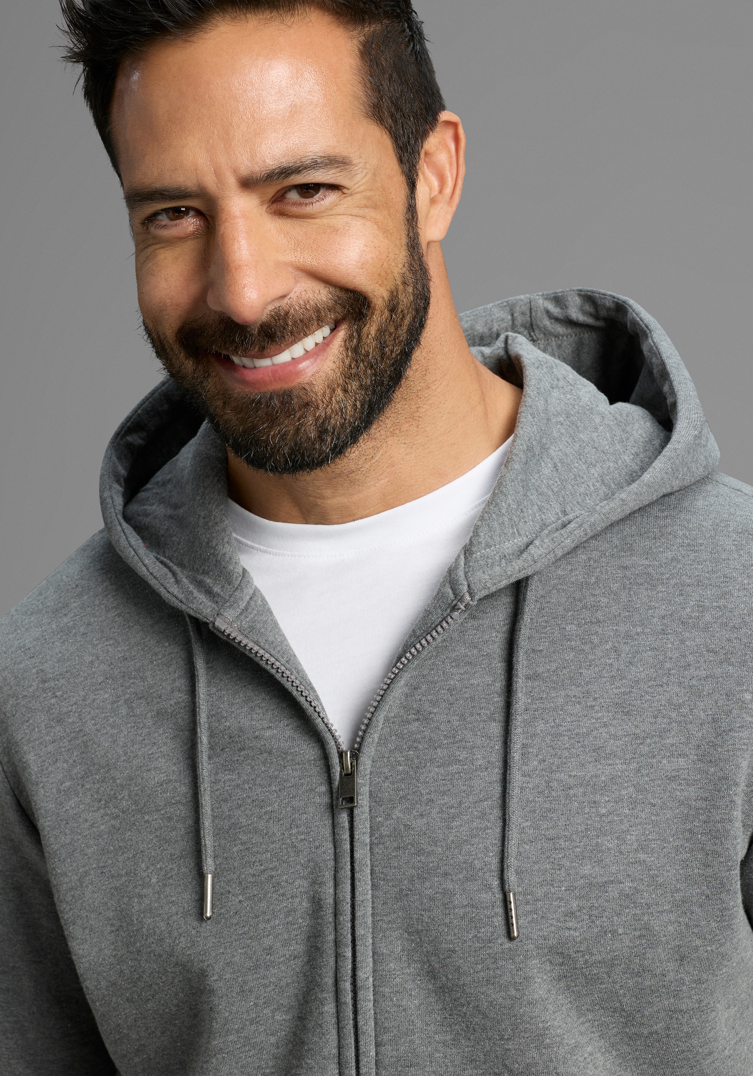 Thumbnail - Mans World Kapuzensweatjacke mit Taschen