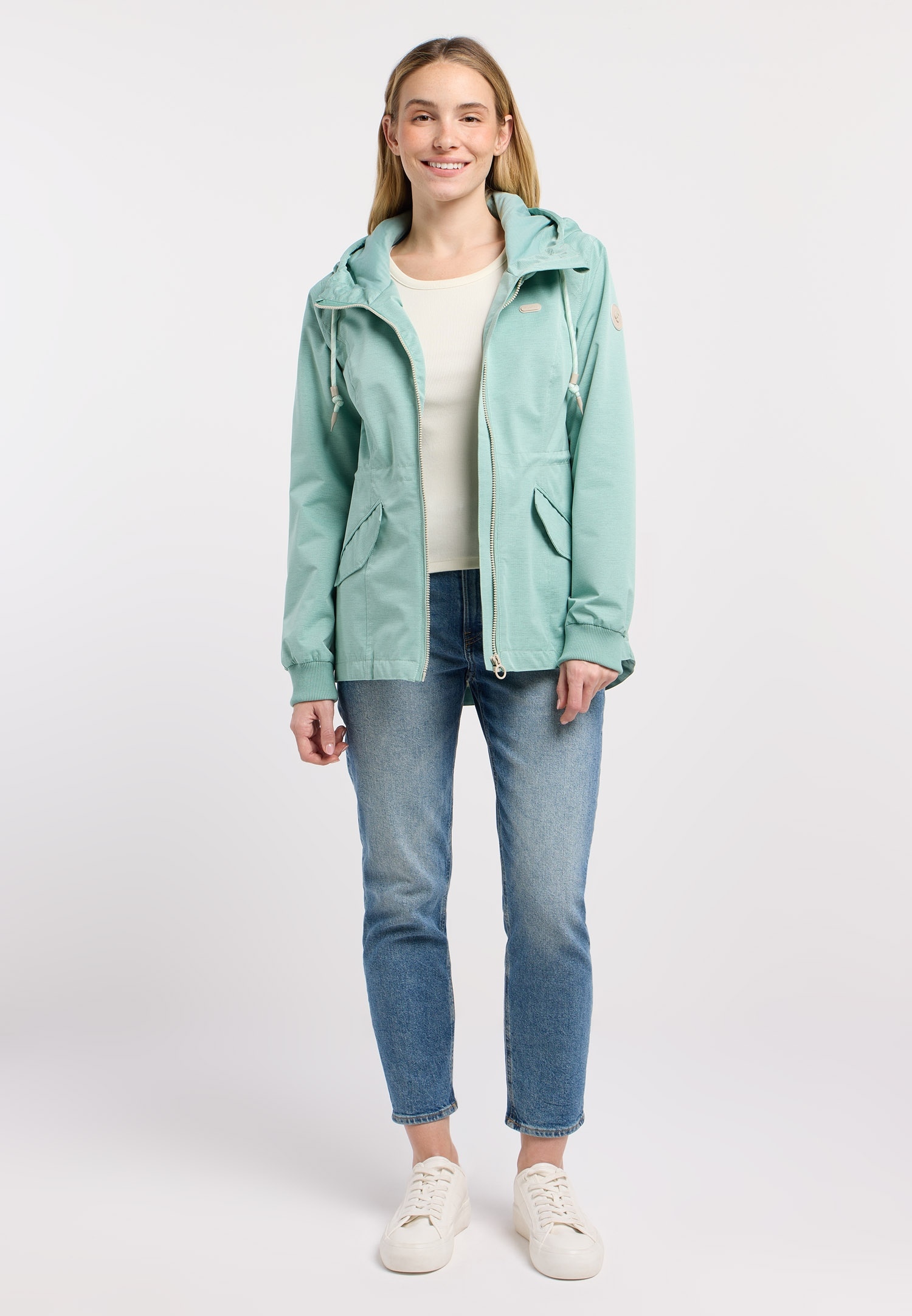 Ragwear Parka »DOWEY« mit Kapuze Wasserabweisend mit Taillenkordel und Pattentaschen