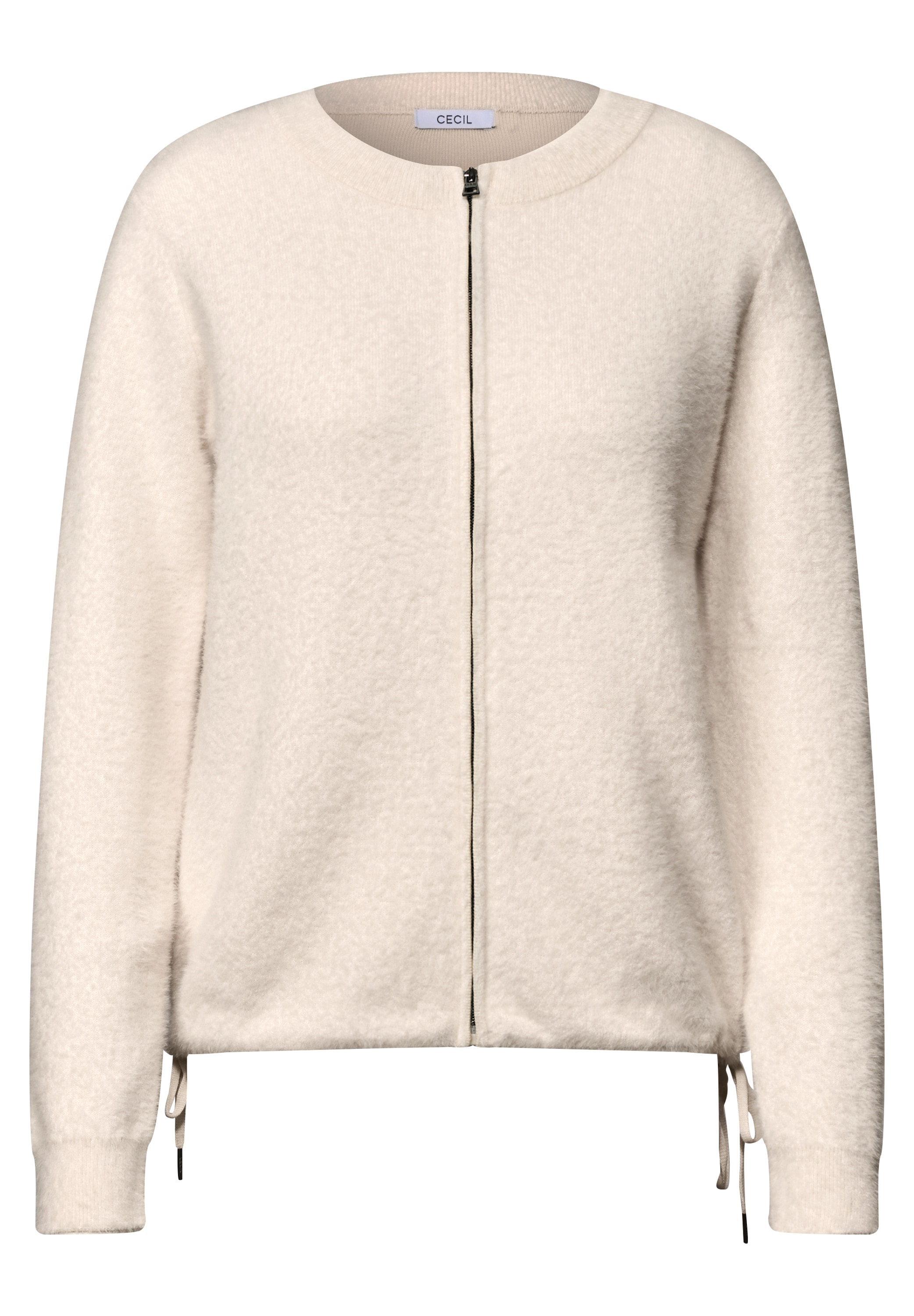 Cecil Strickjacke mit Tunnelzug am Saum