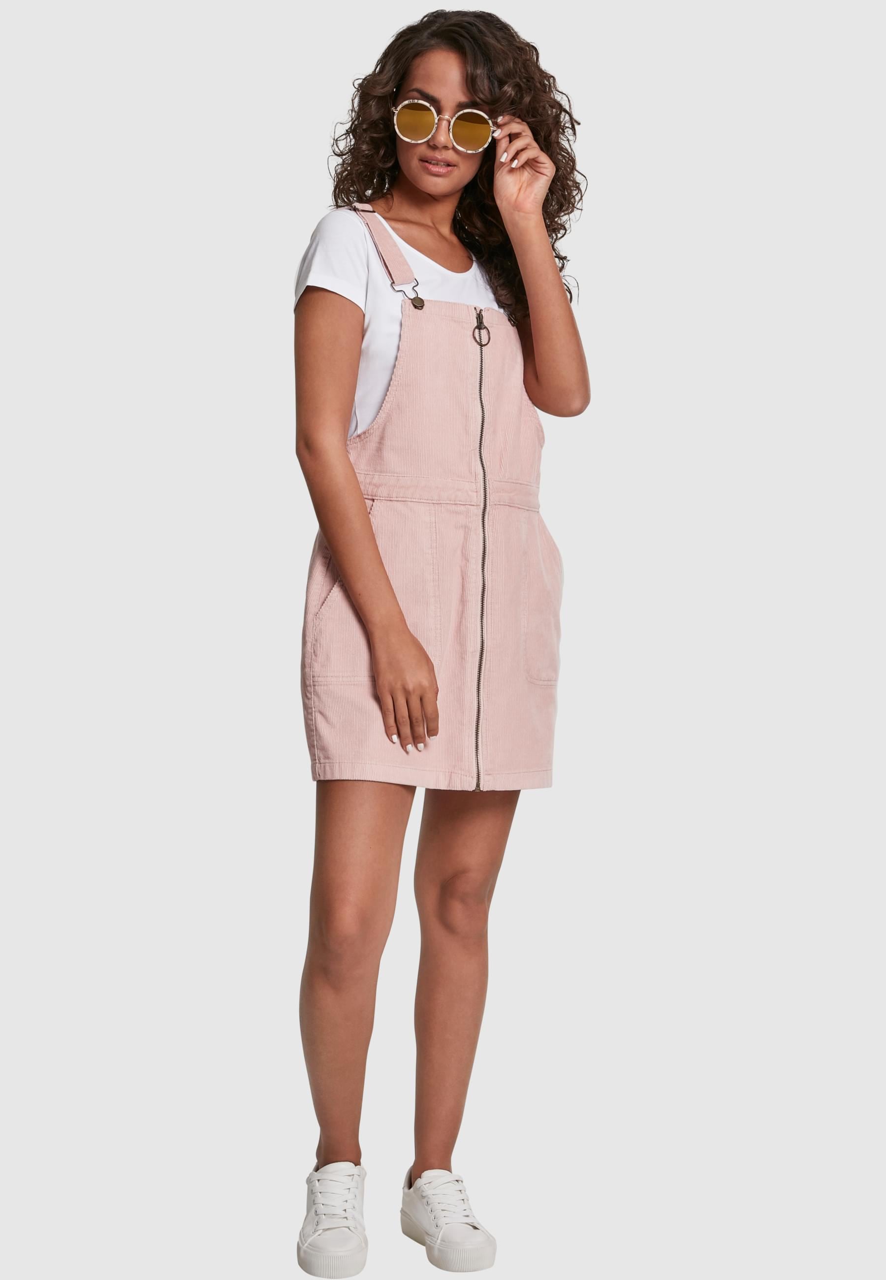 URBAN CLASSICS Shirtkleid »Urban Classics Damen Ladies Corduroy Dungaree Dress«, (1 tlg.)