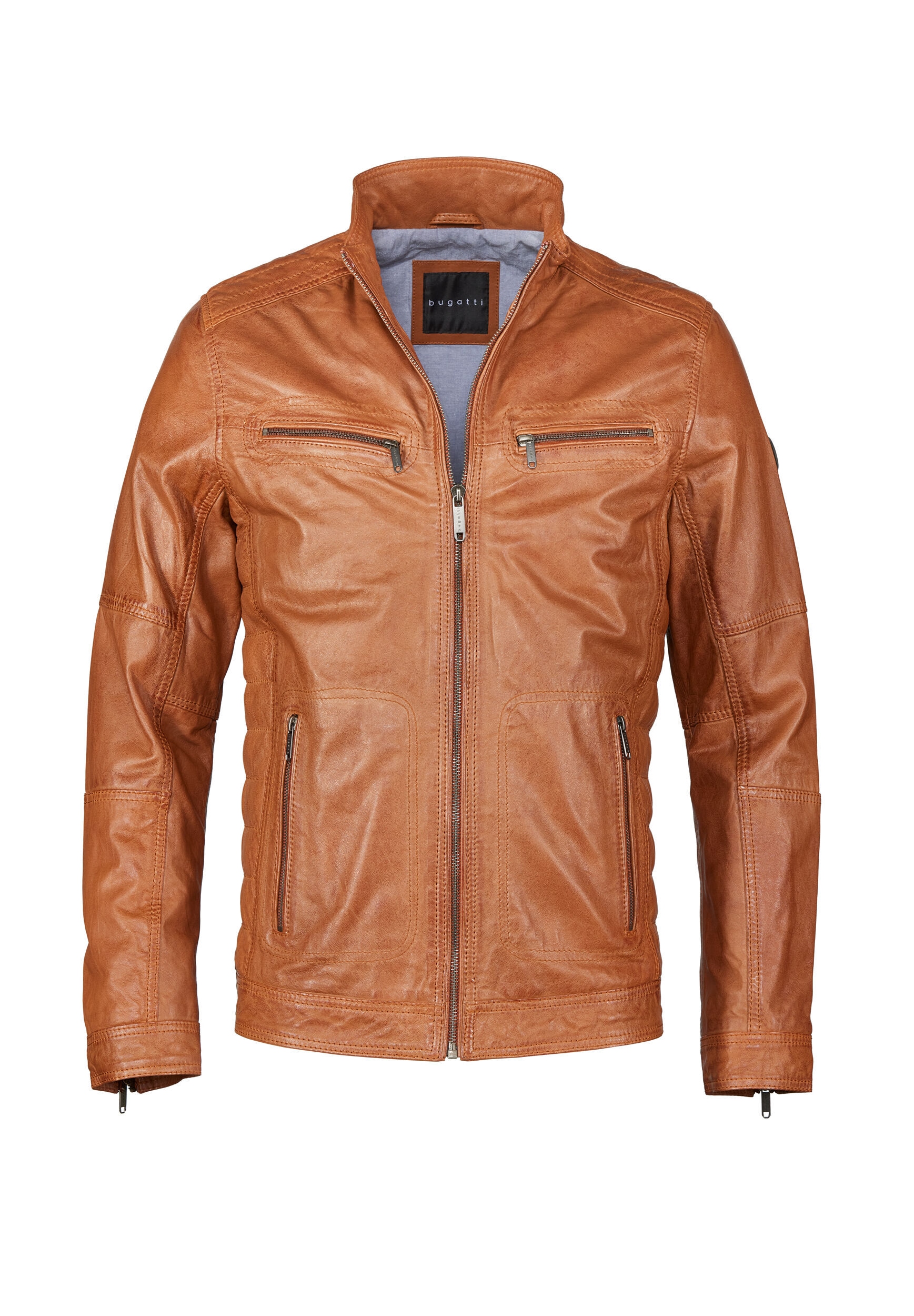 bugatti Winterjacke "BUFIDELIO" ohne Kapuze mit Ziernähten und Reißverschlusstaschen