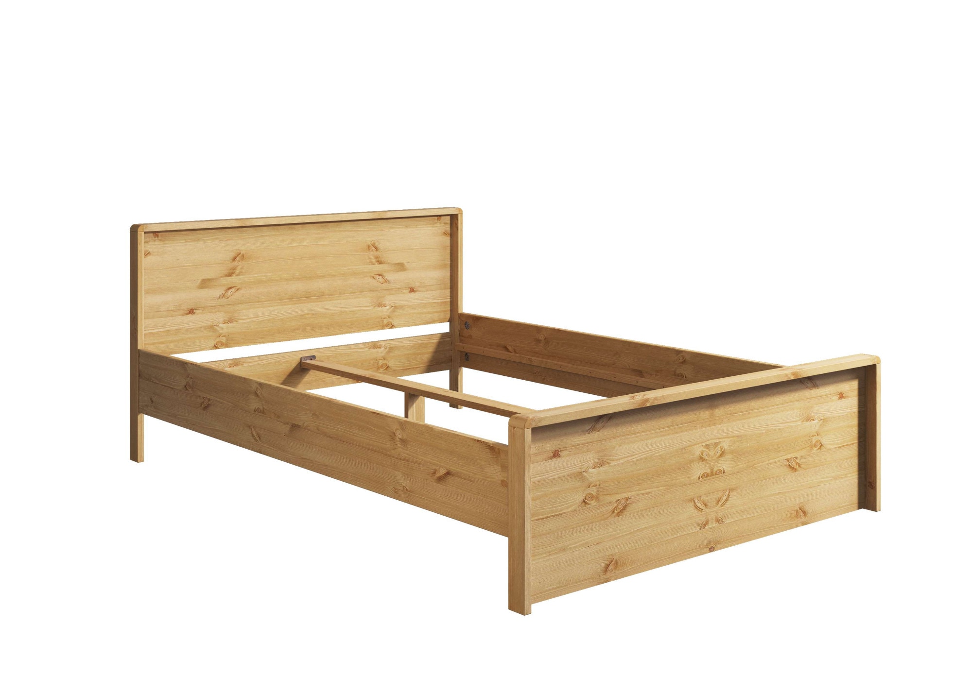 Home affaire Massivholzbett »Luven, hohe Belastbarkeit! FSC® zertifiziertes Massivholz«, (Breite/Belastbarkeit 180cm/220 KG, 140cm/180 KG), aus massiver Kiefer im schlichten Design