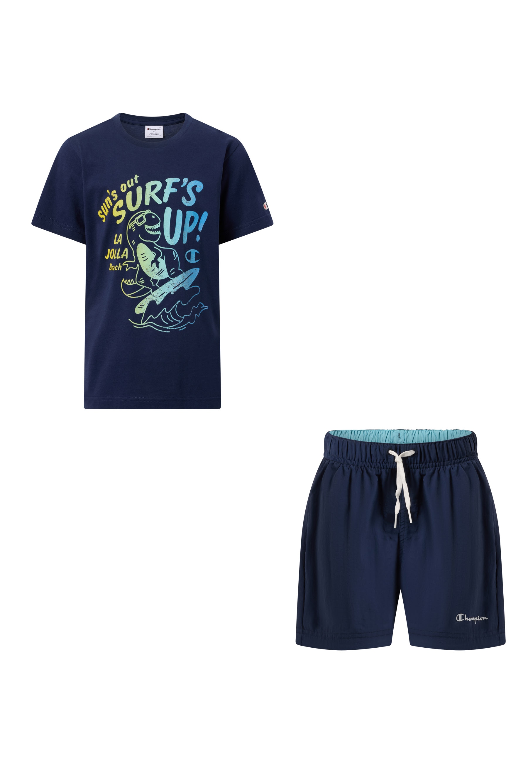 Champion T-Shirt & Shorts "Kids Beach Set" 2 für Kinder und Jugendliche geeignet, aus Baumwolle