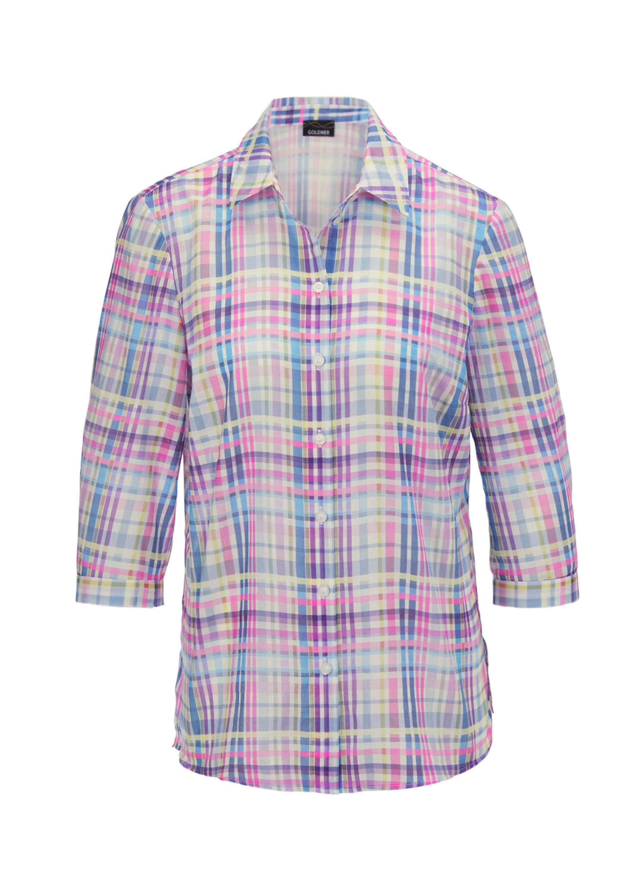 GOLDNER Hemdbluse "Kurzgröße Feminine Hemdkragenbluse im Karodessin" Digita günstig online kaufen