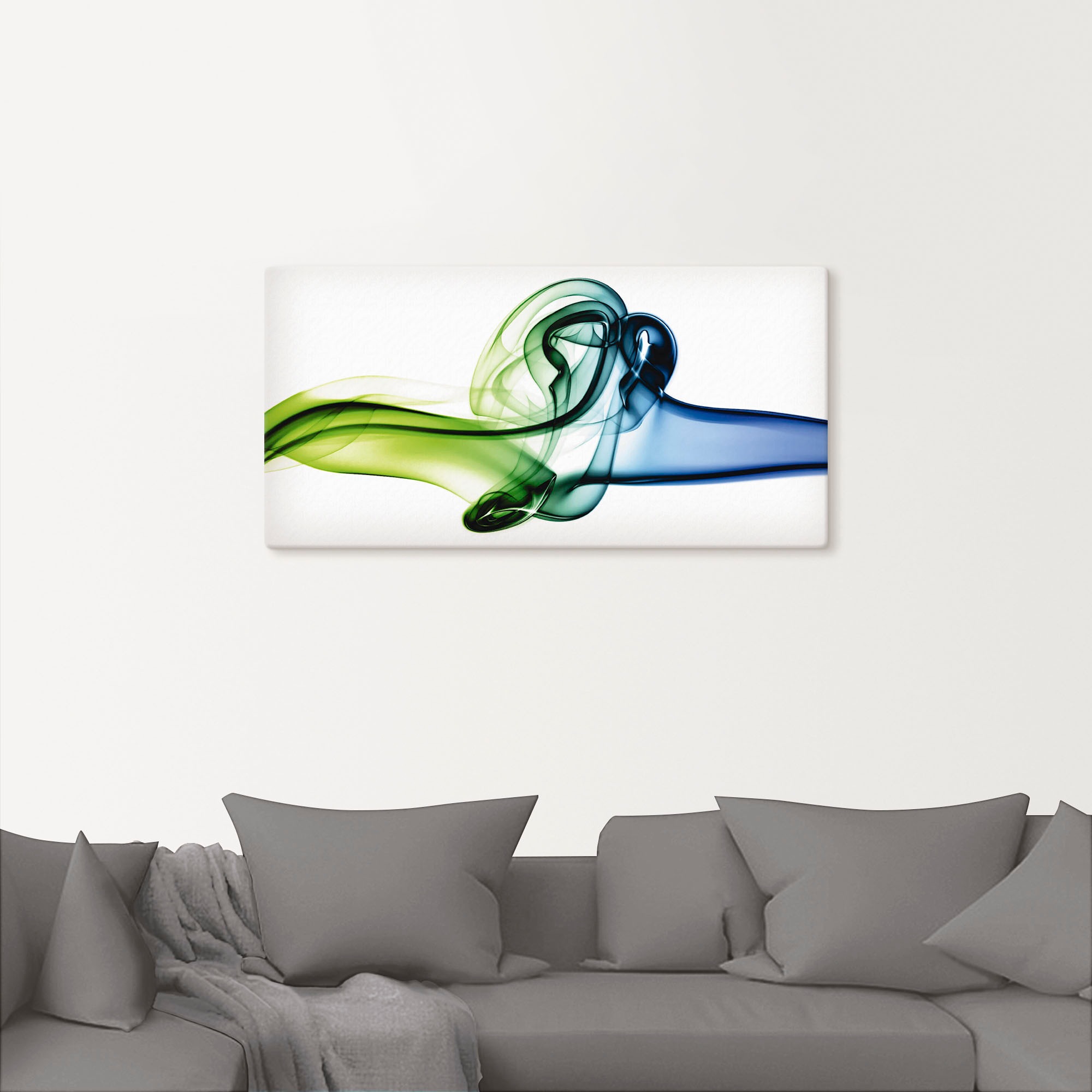 Artland Wandbild »Aufeinanderprallen von blau und grün«, Muster, (1 St.), als Alubild, Outdoorbild, Leinwandbild, Wandaufkleber, versch. Größen