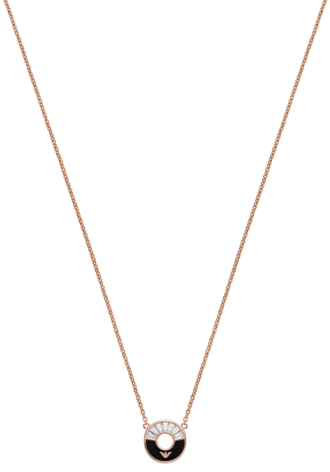 Emporio Armani Kette mit Anhänger »EG3555221, EG3557710«, mit Onyx, Zirkonia (synth.)