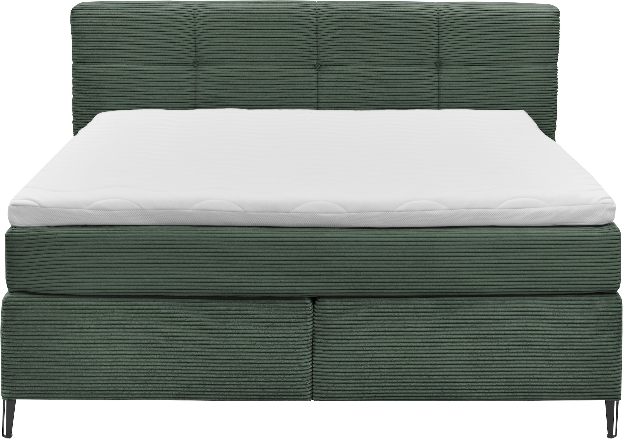 set one by Musterring Boxspringbett »Fairfield«, mit Metallfuß schwarz, Wendematratze, Breite 160 oder 180 cm