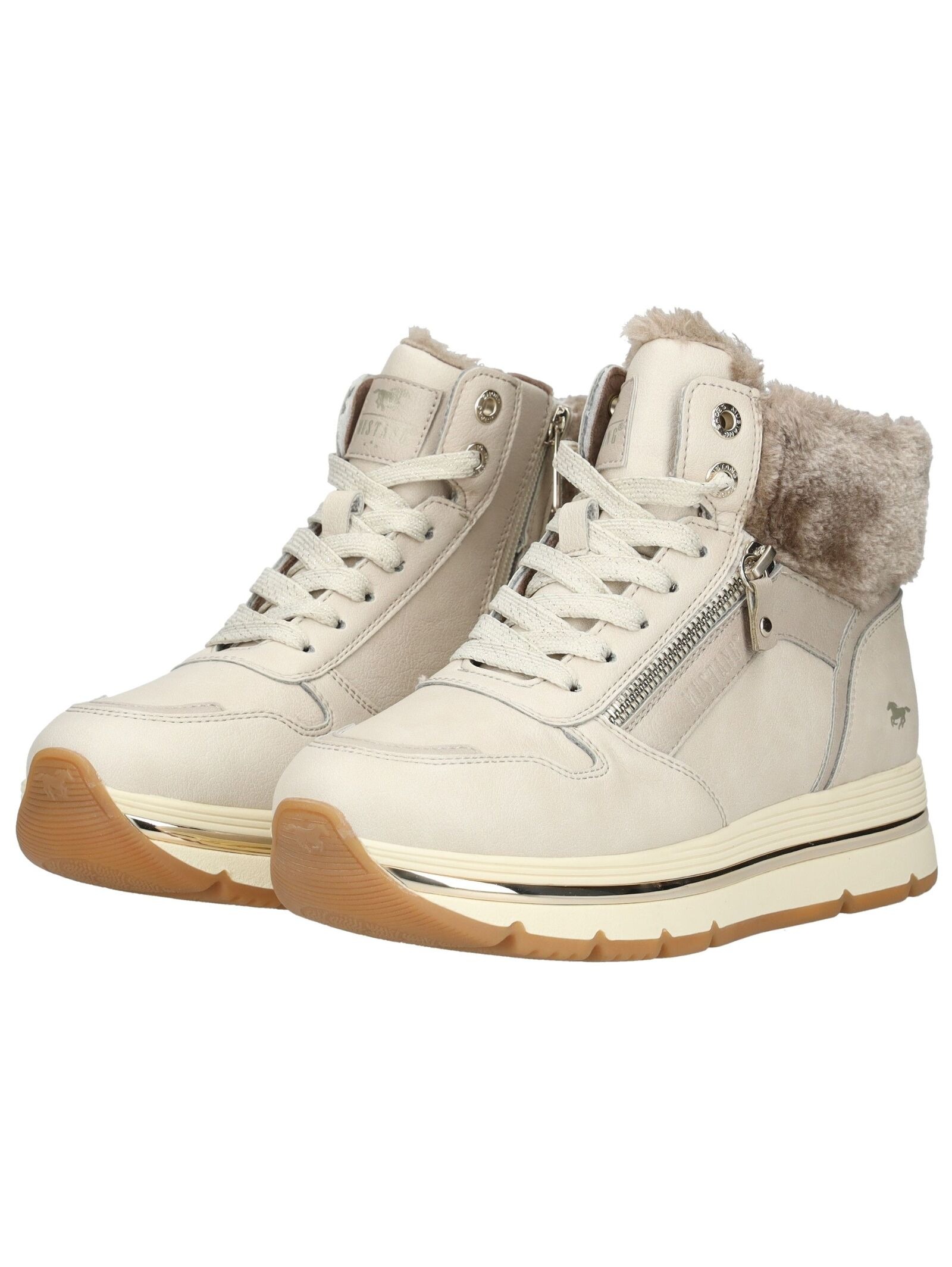 Mustang Shoes Women's Boots Ivory Size 39 3