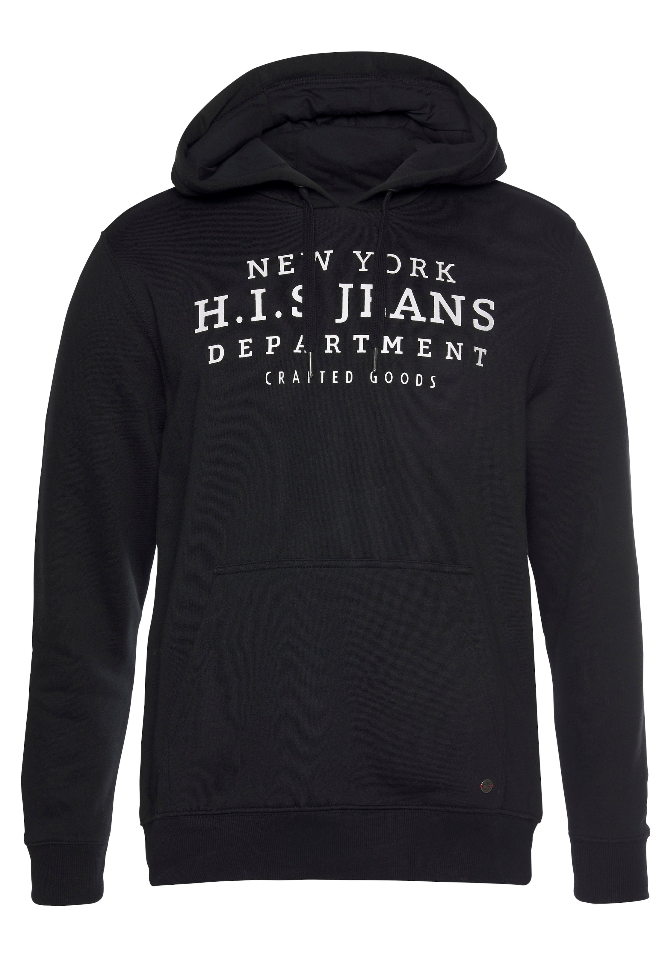 H.I.S Kapuzensweatshirt, mit Print und Badge, Kapuze, für sportliche Outfits
