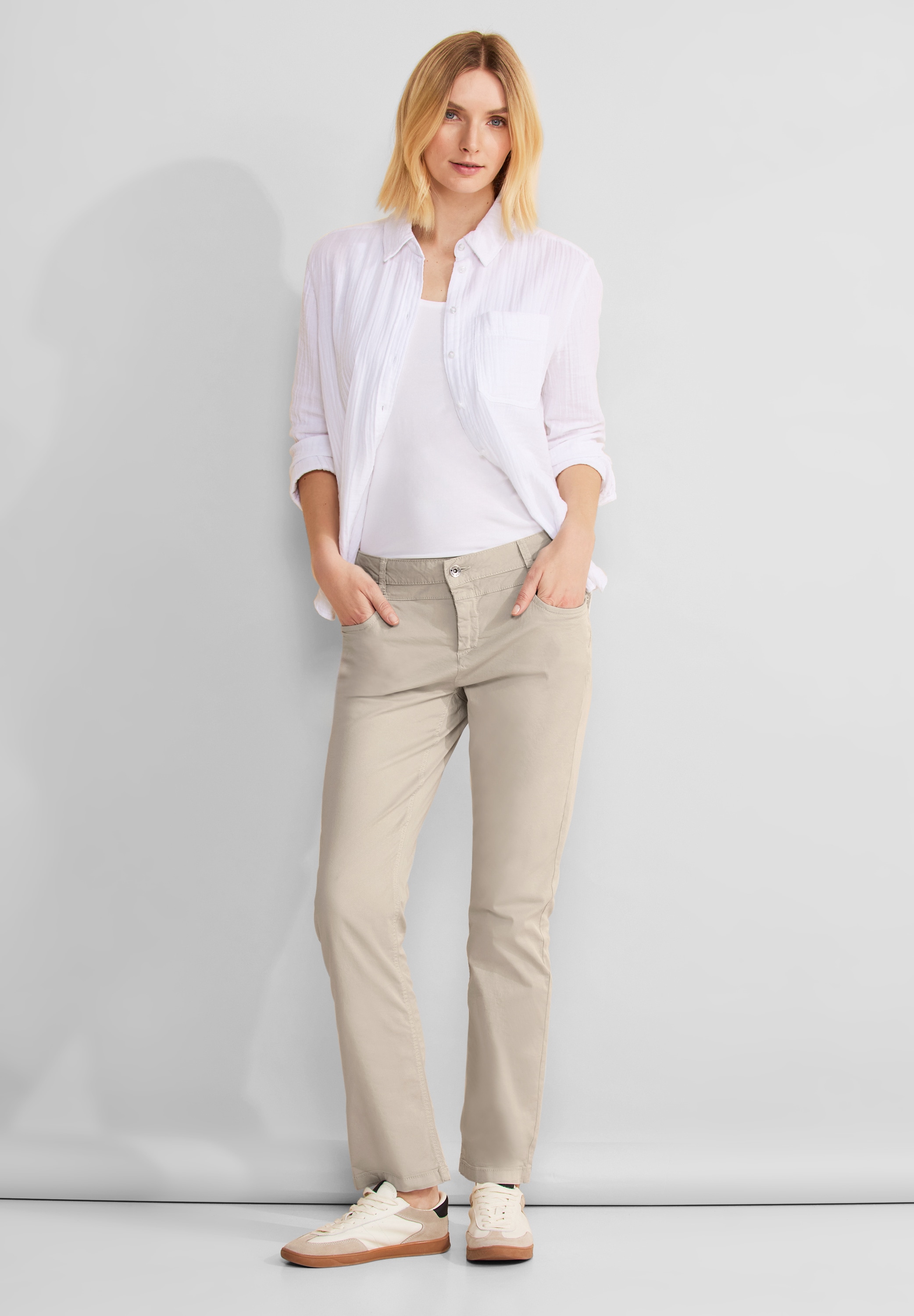STREET ONE Stoffhose, Middle Waist