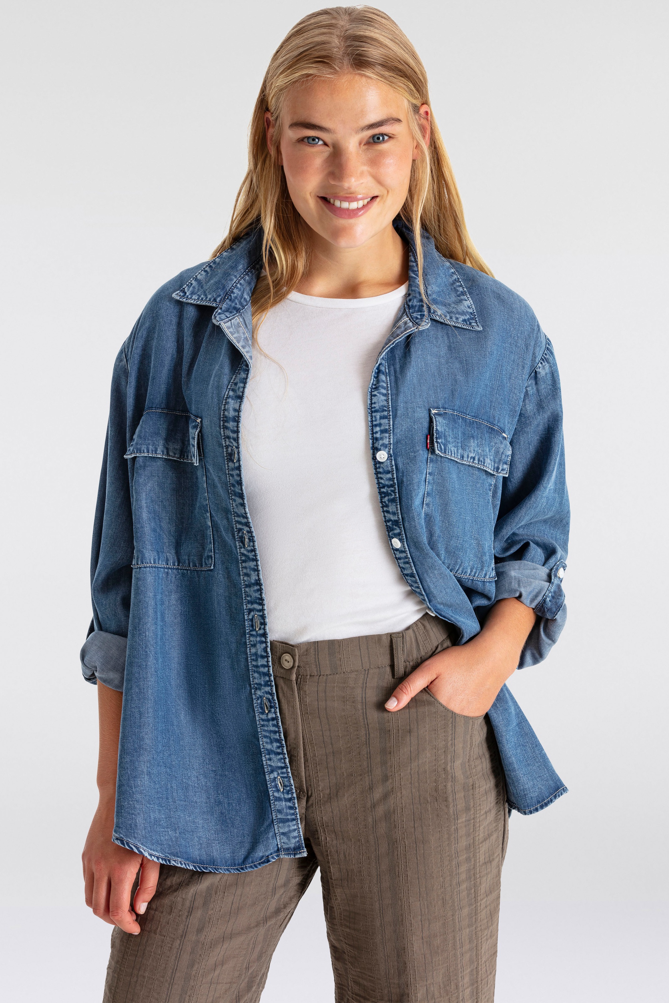 Levis Plus Jeansbluse "DOREEN UTILITY", mit Taschen günstig online kaufen