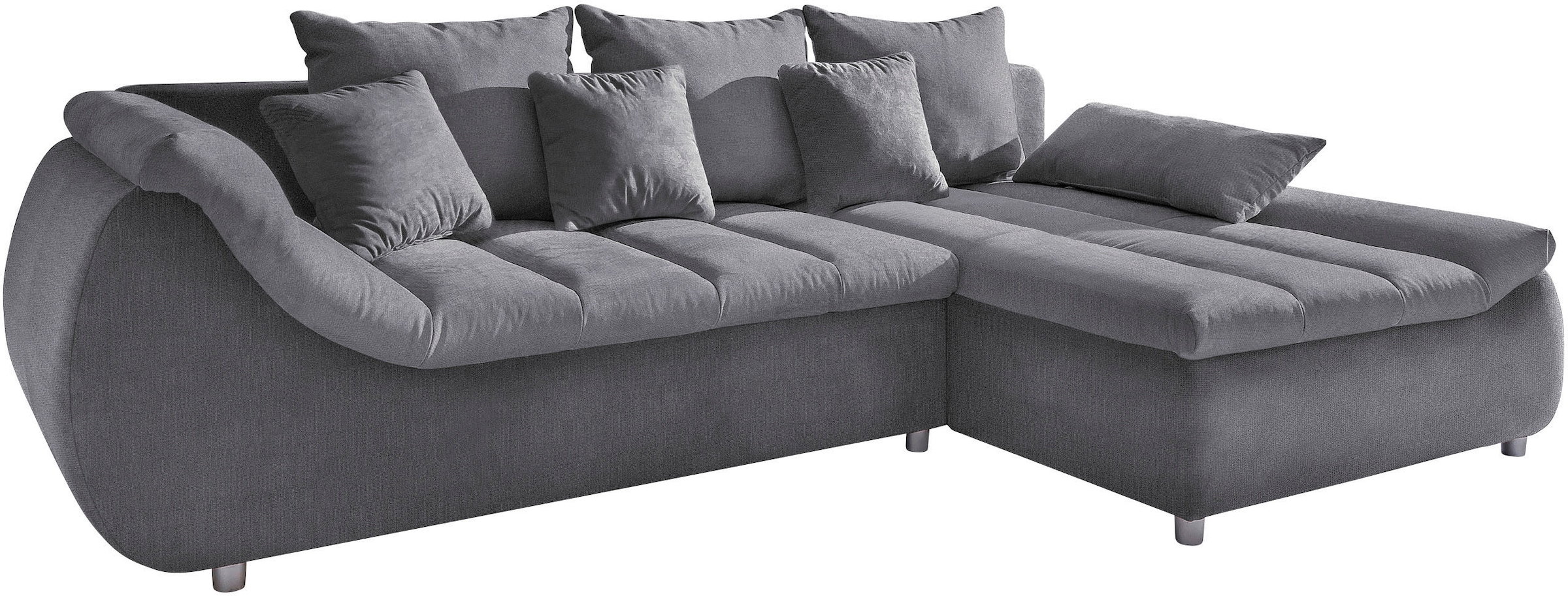 INOSIGN Ecksofa »Imola elegant und bequem, aktuelle Steppung im Sitz, L-Form«, wahlweise mit Bettfunktion