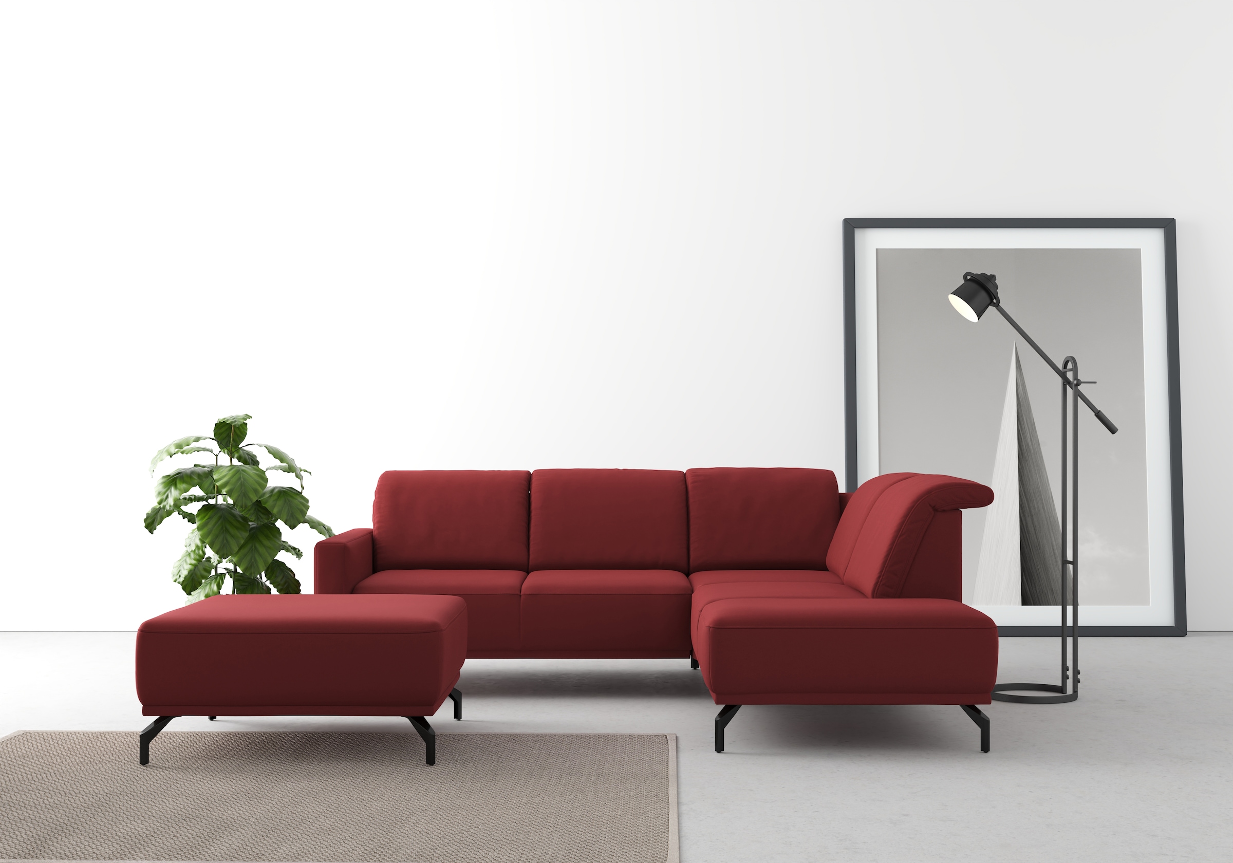 sit&more Ecksofa »Bailando L-Form«, wahlweise mit Kopfteilverstellung und Vorziehsitz, motorisch