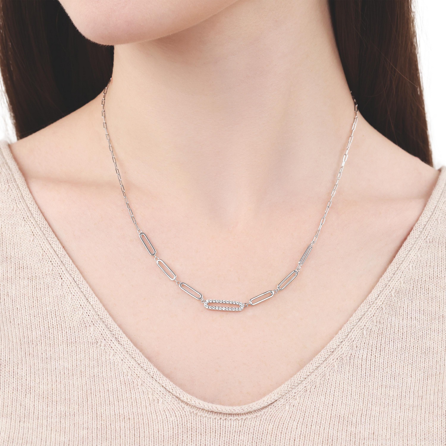 TOM TAILOR Collier »Schmuck Geschenk Silber 925« mit Zirkonia (synth.)