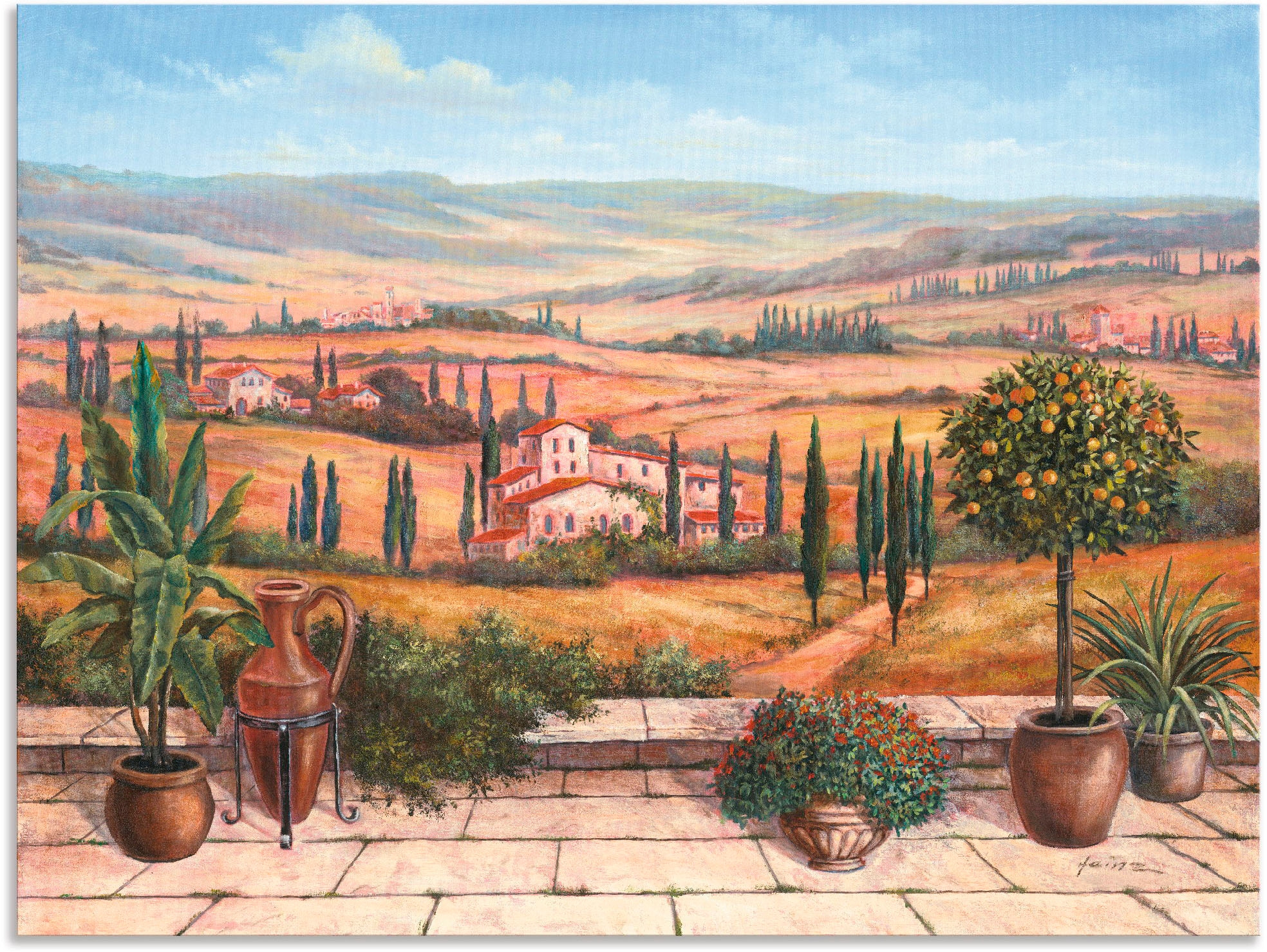 Artland Wandbild "Terrasse" Europa 1 Stk. tlg. als Alubild, Outdoorbild, Le günstig online kaufen