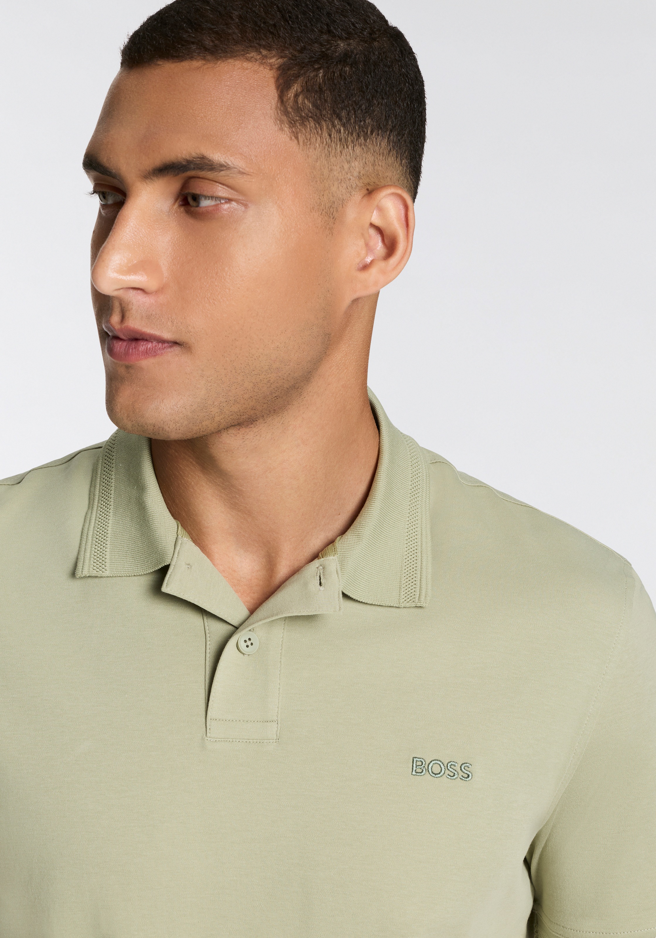 Thumbnail - BOSS ORANGE Poloshirt "Pe Interlock", aus Baumwoll-Piqué mit Logo-Print Regular