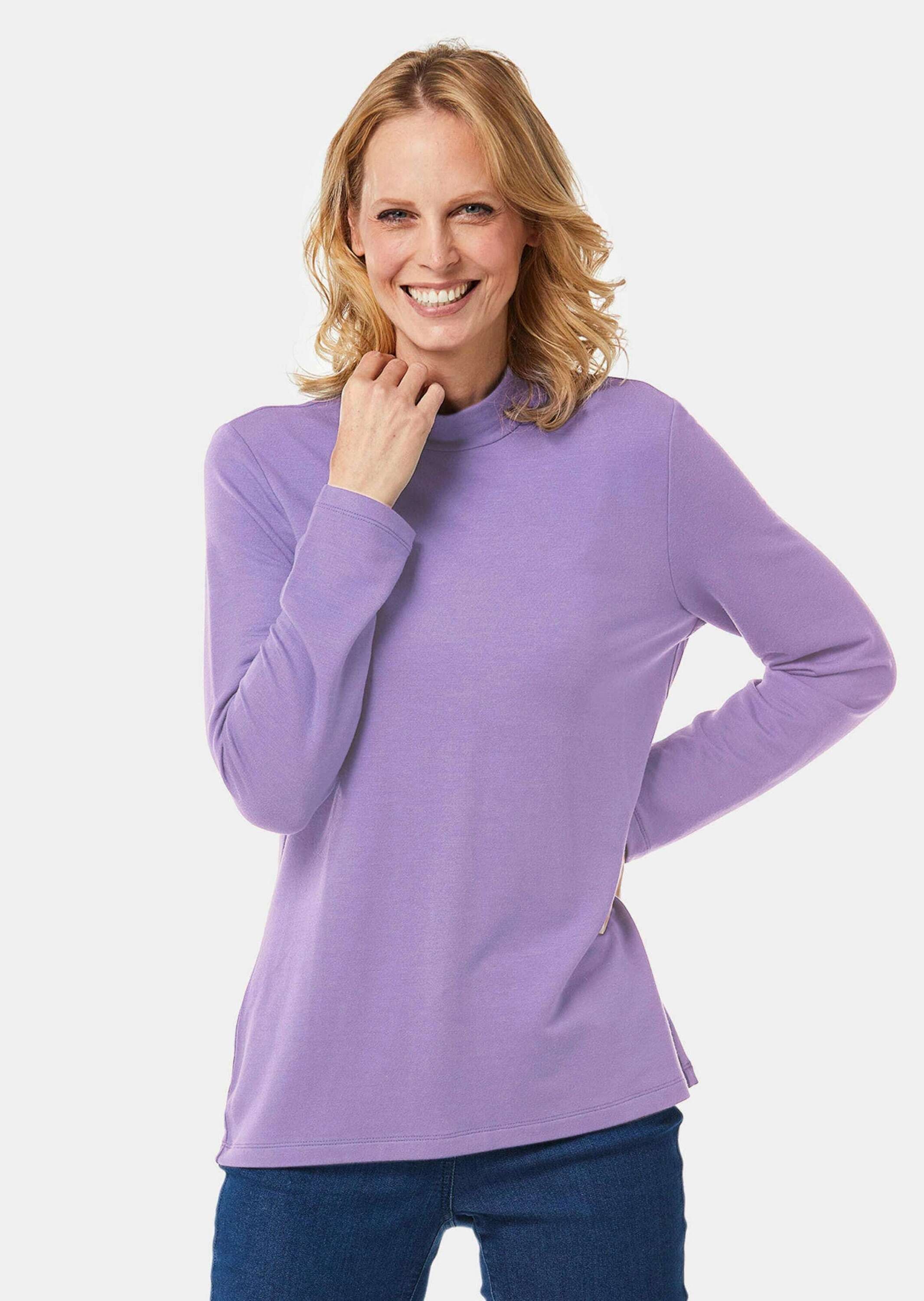 Thumbnail - GOLDNER Longpullover "Kurzgröße Stehkragenshirt mit Langarm"