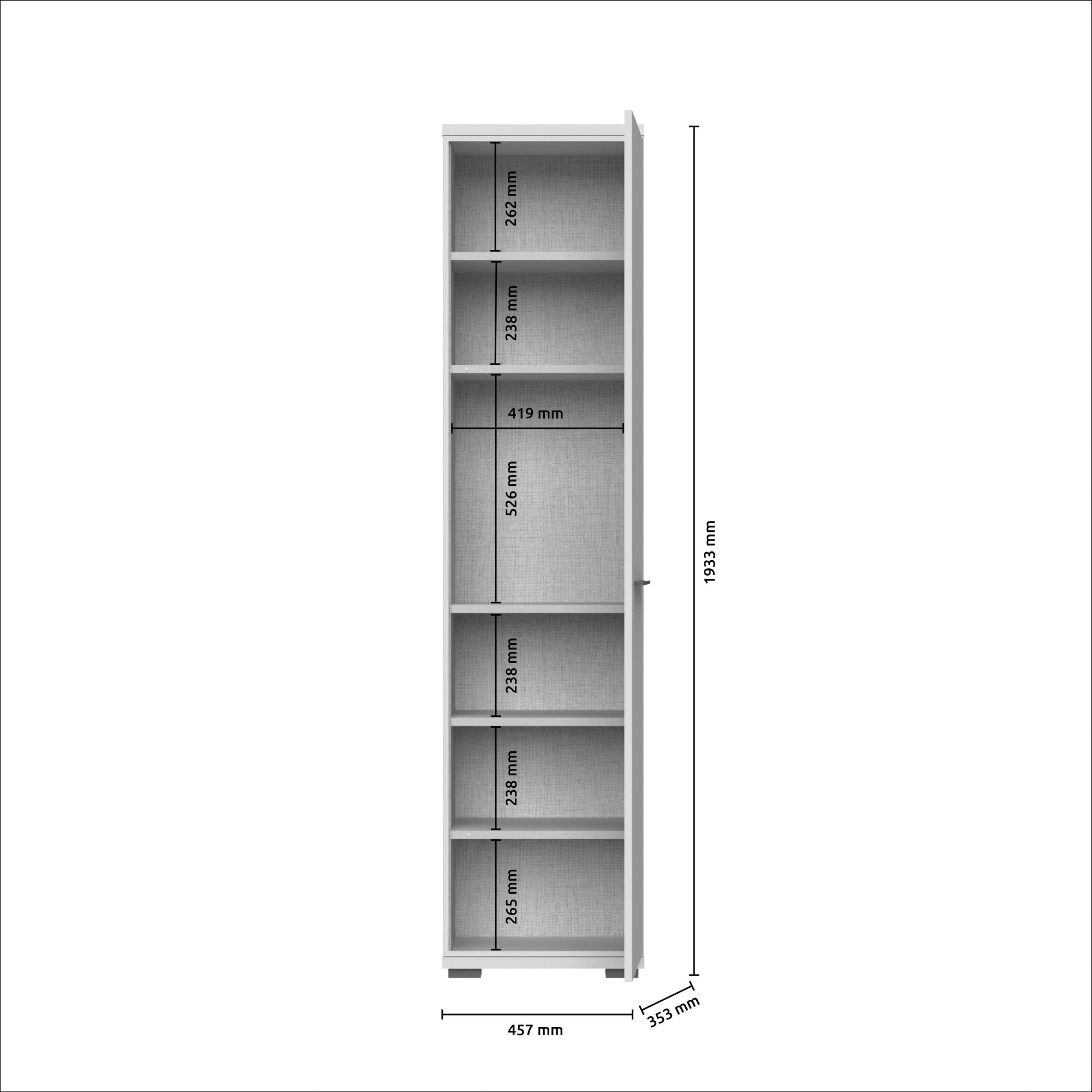 Places of Style Garderobenschrank »Opera, Kleiderschrank«, (1 St.), UV-lackiert, hochwertige Beschläge, Soft-Close Funktion