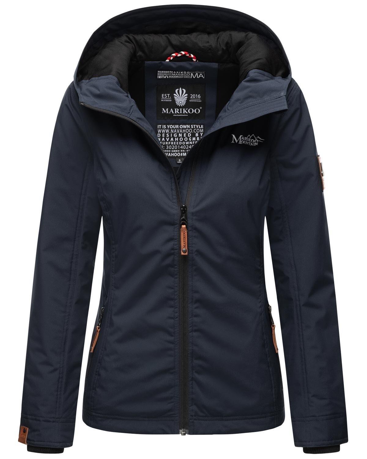 Marikoo Outdoorjacke "Brombeere", sportliche Übergangsjacke mit Kapuze