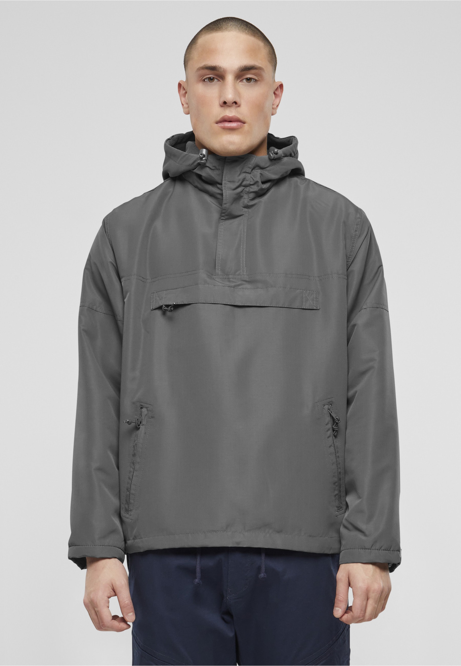 Brandit Anorak »Brandit Herren Fleece Pull Over Windbreaker« 1 Stk. tlg. mit Kapuze