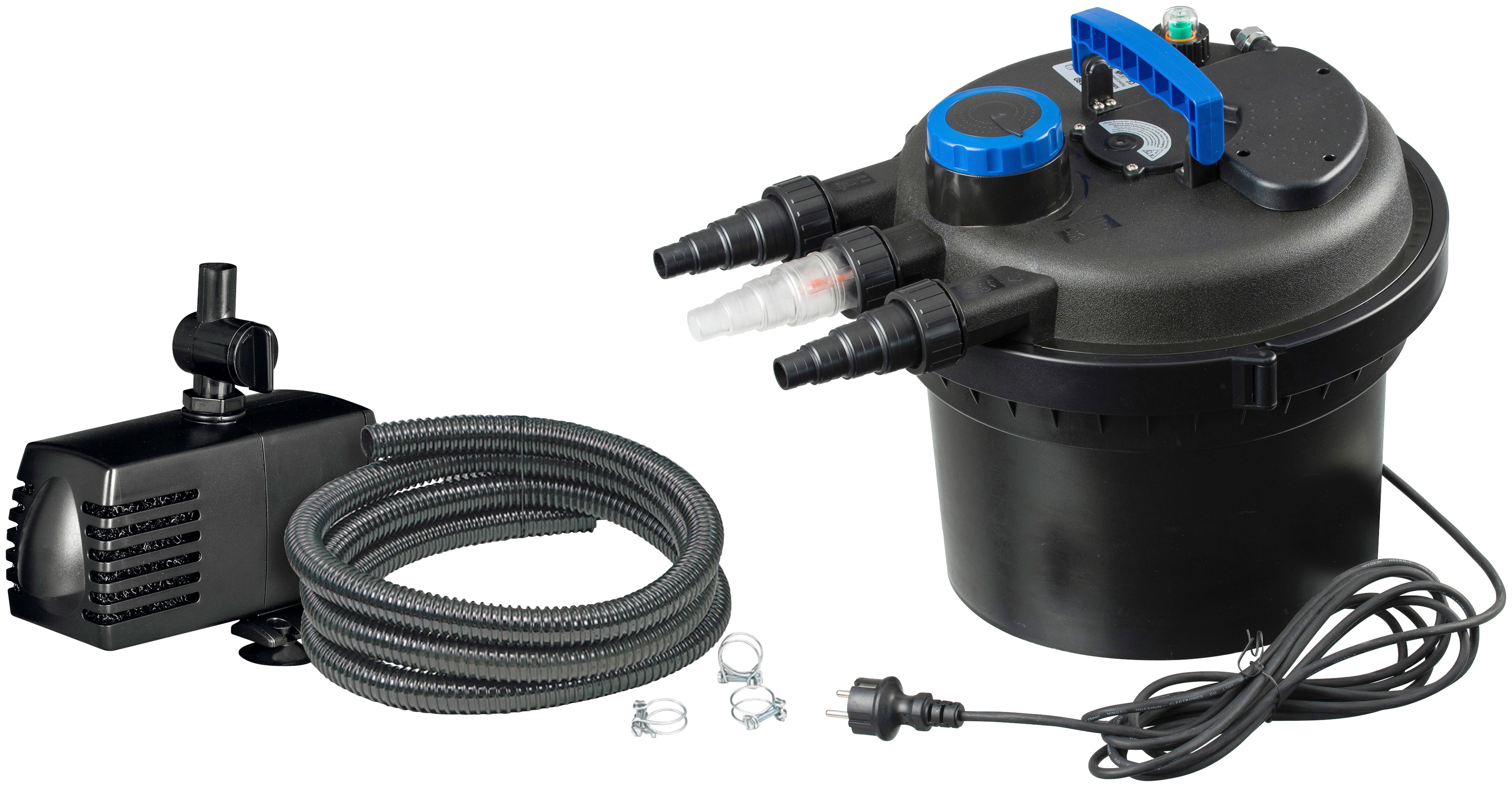 Ubbink Teichfilter "Druckfilter BioPressure II 3000 Plus" 3.000 l/h, inkl. UV-C Gerät und Teichpumpe