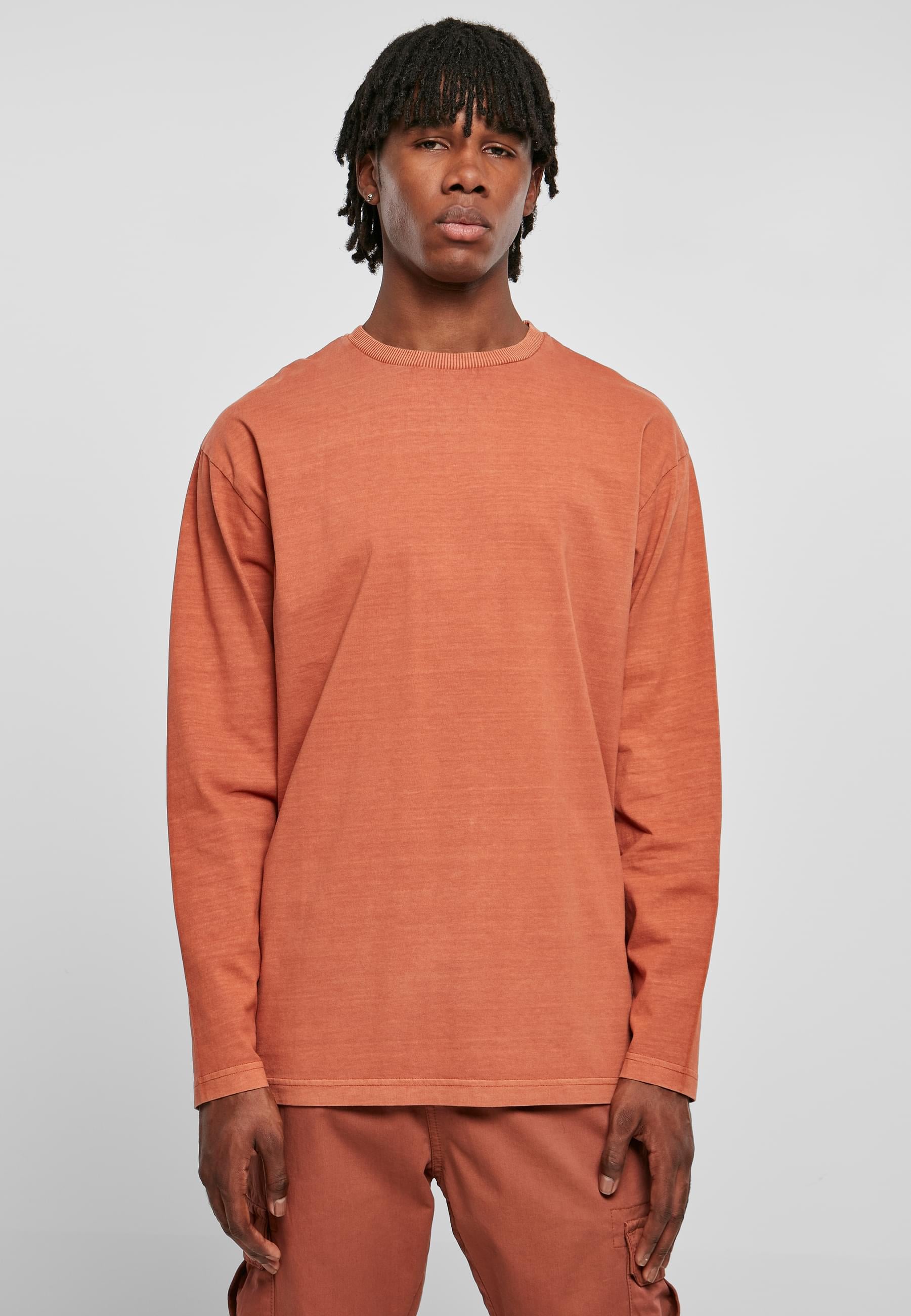 URBAN CLASSICS T-Shirt »Urban Classics Herren Heavy Oversized Garment Dye Longsleeve«, (1 tlg.)
