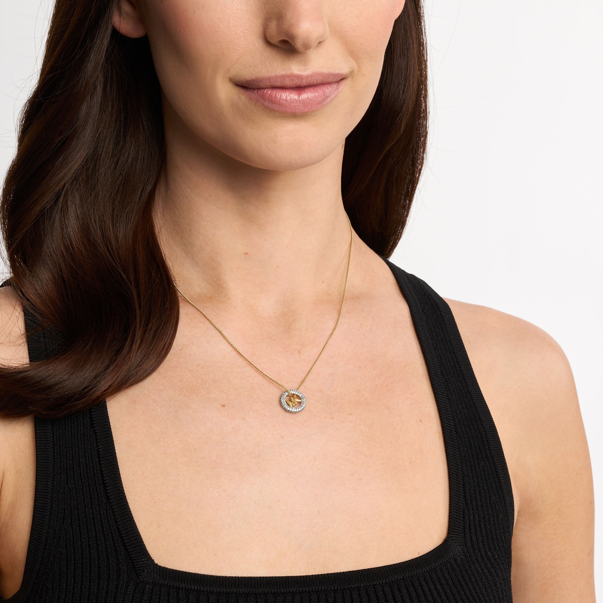 MICHAEL KORS Kette mit Anhänger »Schmuck Geschenk Metall Halskette PREMIUM« wahlweise mit oder ohne Zirkonia