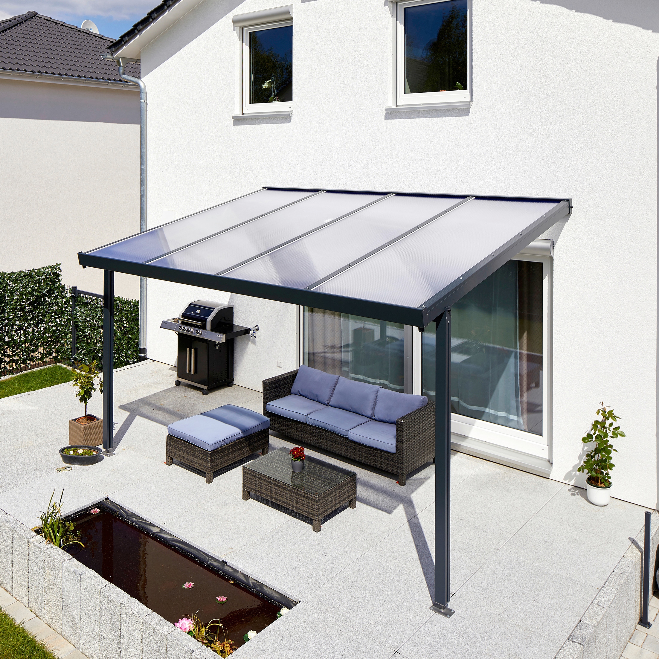 GUTTA Terrassendach "Premium", BxT: 410x306 cm, Dach Polycarbonat klar