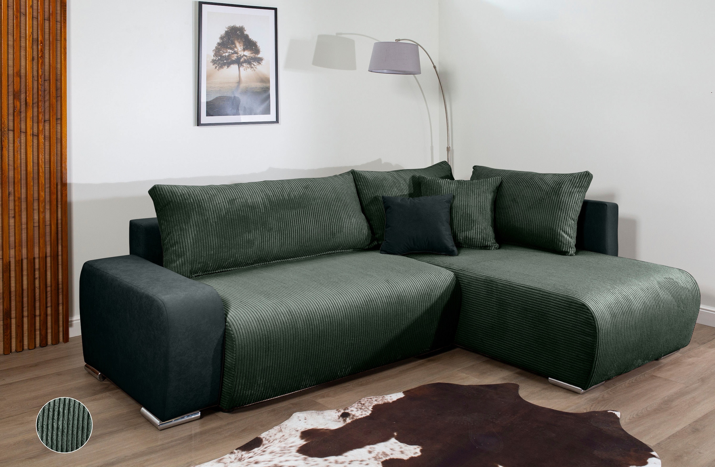 Thumbnail - COLLECTION AB Ecksofa "Poppy, L-Form, Breite 227 cm mit Schlaffunktion" inkl. Schlaffunktion und Bettkasten