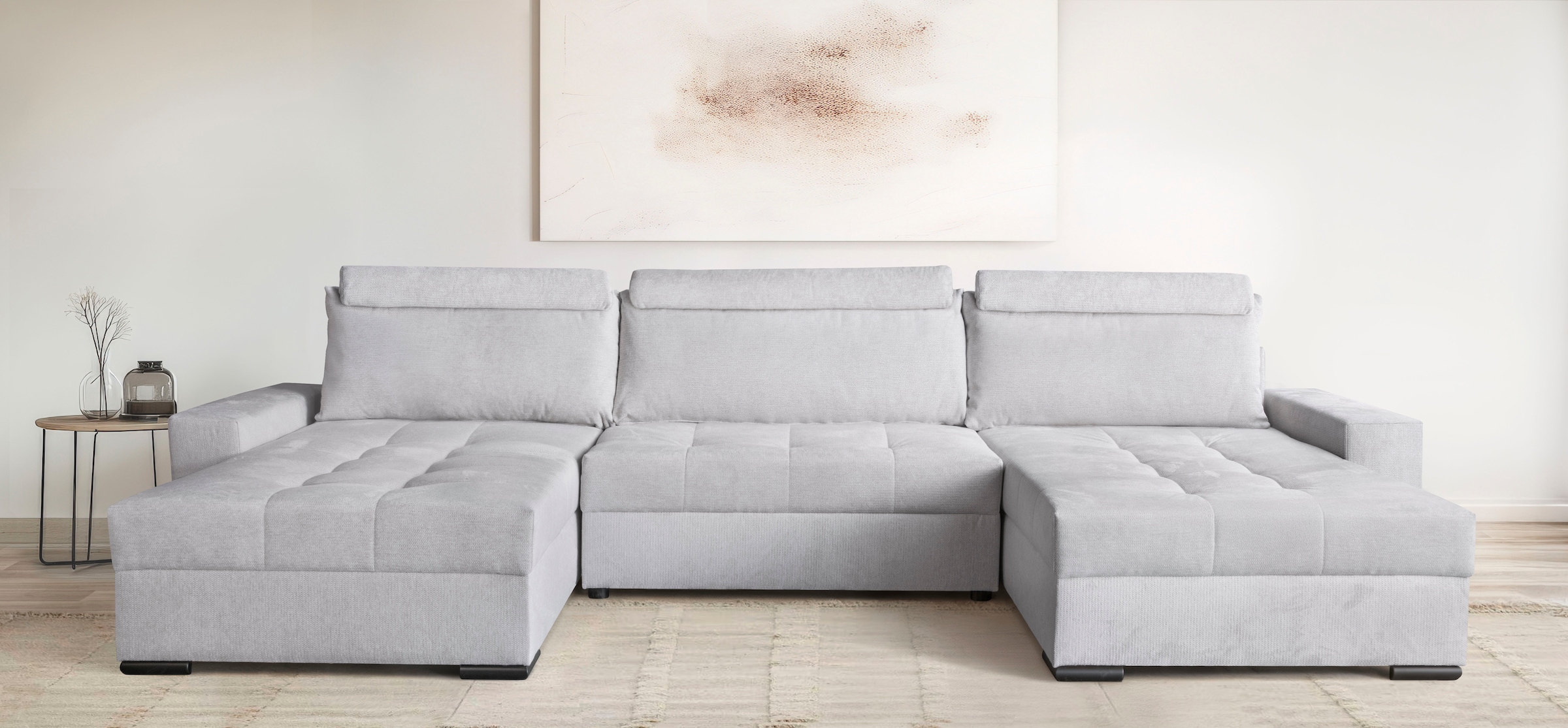 OTTO home Wohnlandschaft "U-Form Home System" 2 Ottomanen,Bonnelfederkern, günstig online kaufen