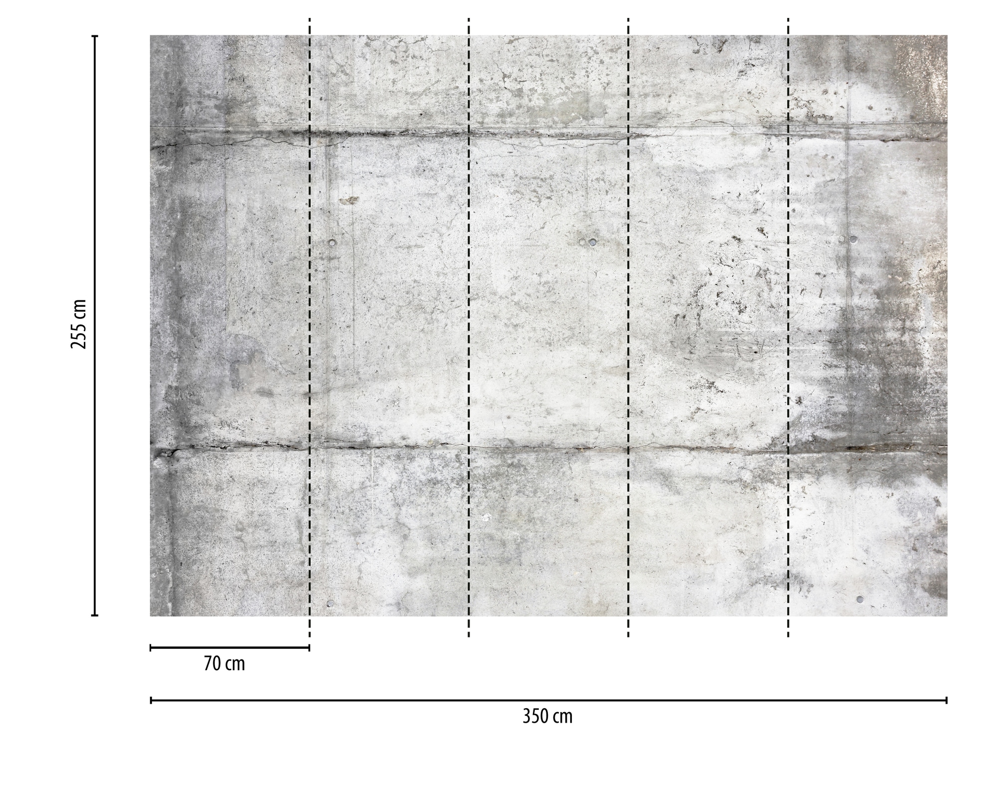 A.S. Création Vliestapete »Fototapete Betonwand Used Look Grau Industrial« matt strukturiert