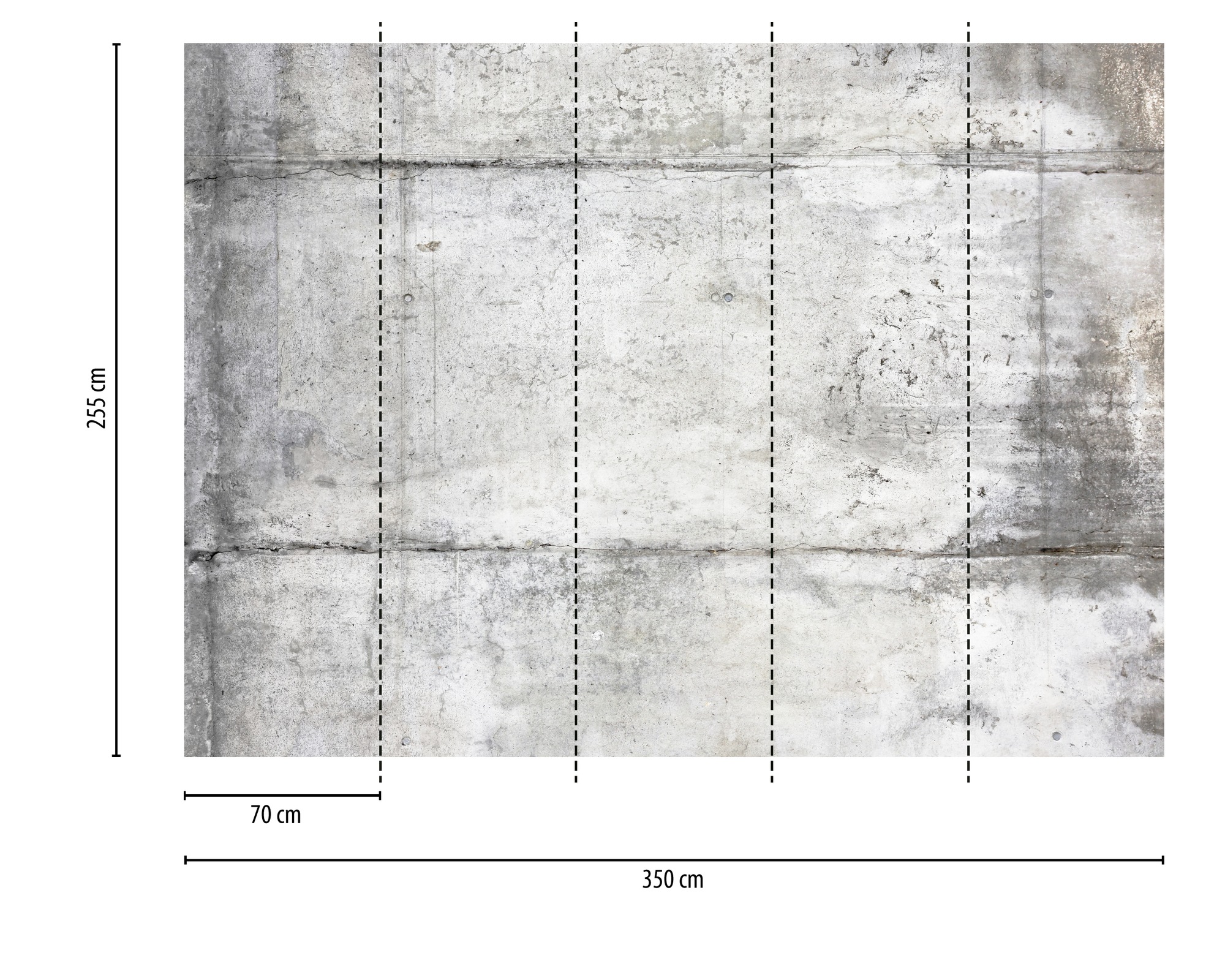 Thumbnail - A.S. Création Vliestapete "Fototapete Betonwand Used Look Grau Industrial" matt strukturiert