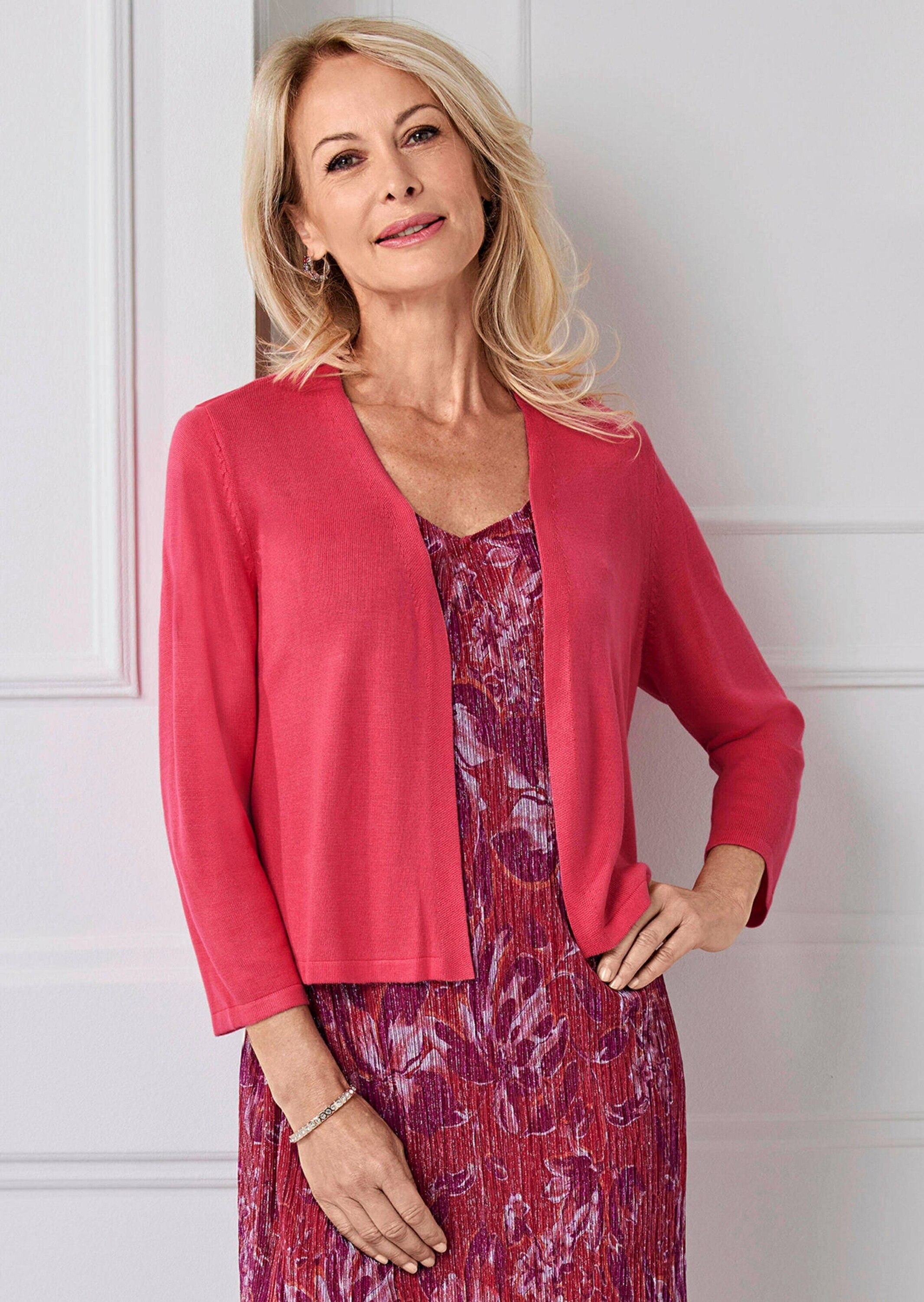 Goldner Wunderbar Taille Courte Boléro en Maille Rose 25 2