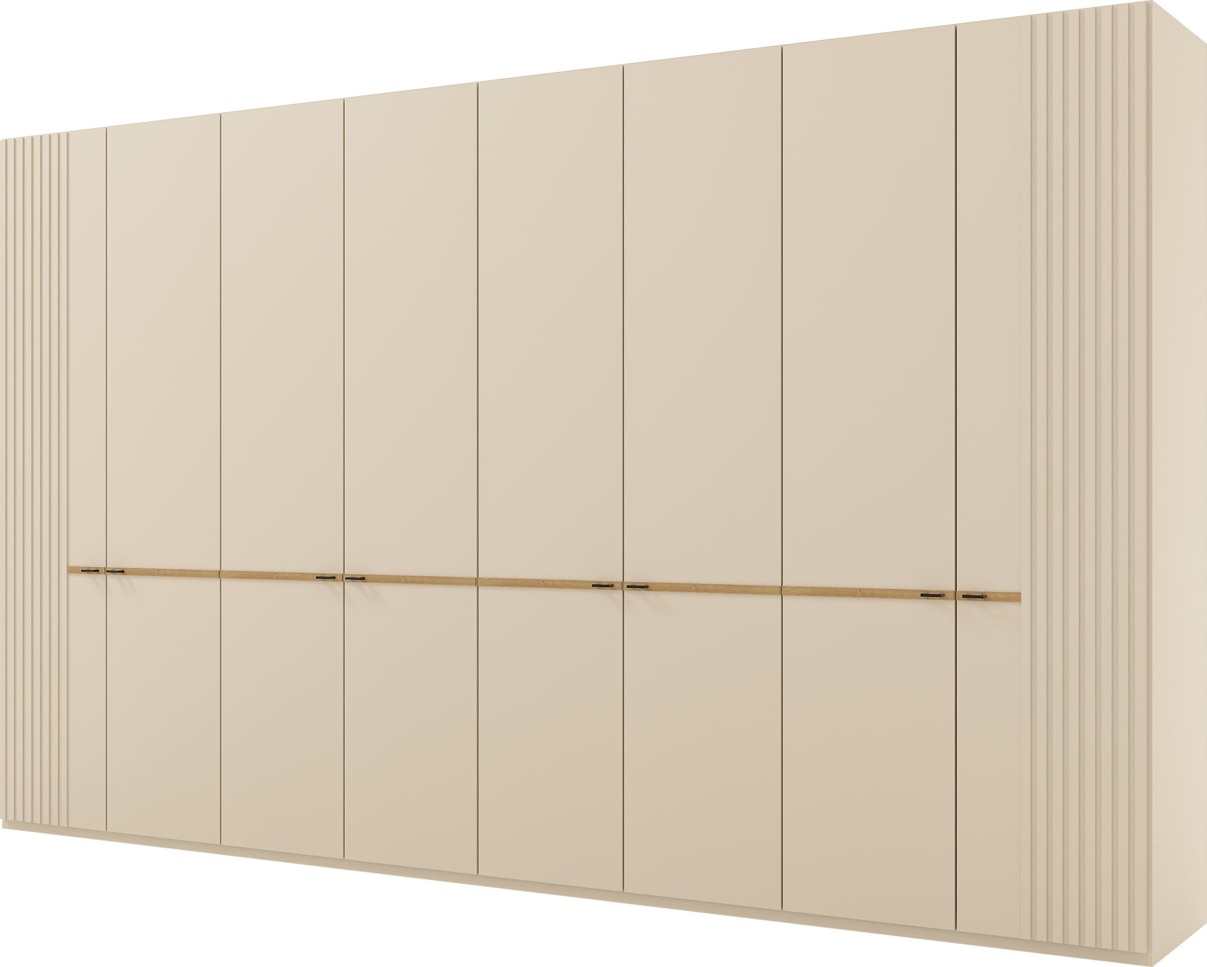 Musterring Kleiderschrank "Isabelle" Lamellen in Korpusfarbe, Griffe in schwarz, versch. Größen und Farben