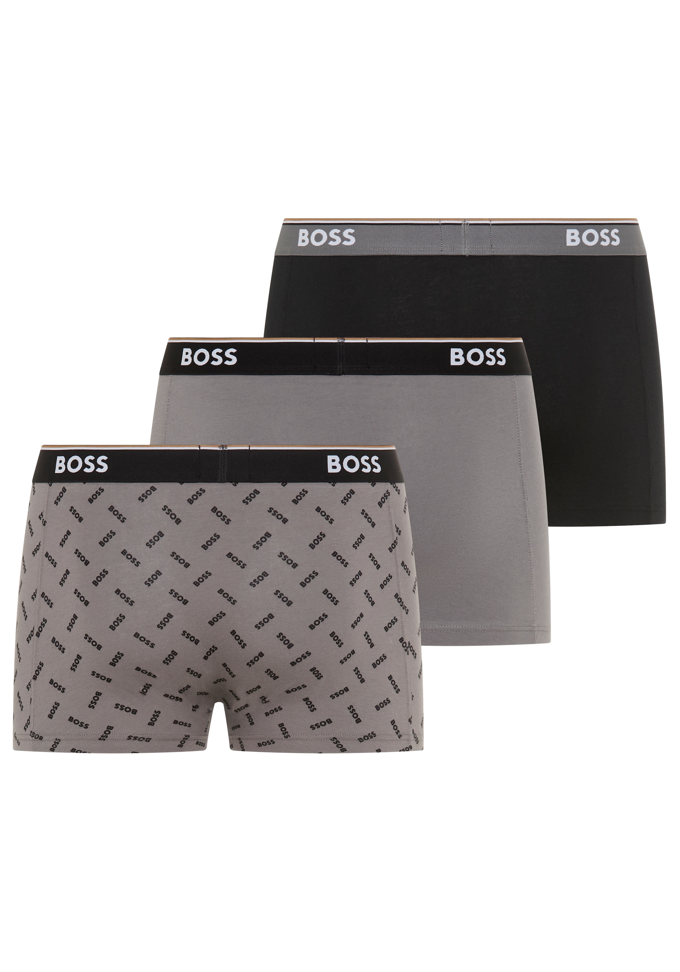 BOSS Trunk Packung, 3 Stk. aus Stretch-Baumwolle, elastischer Bund, mittlere Bundhöhe