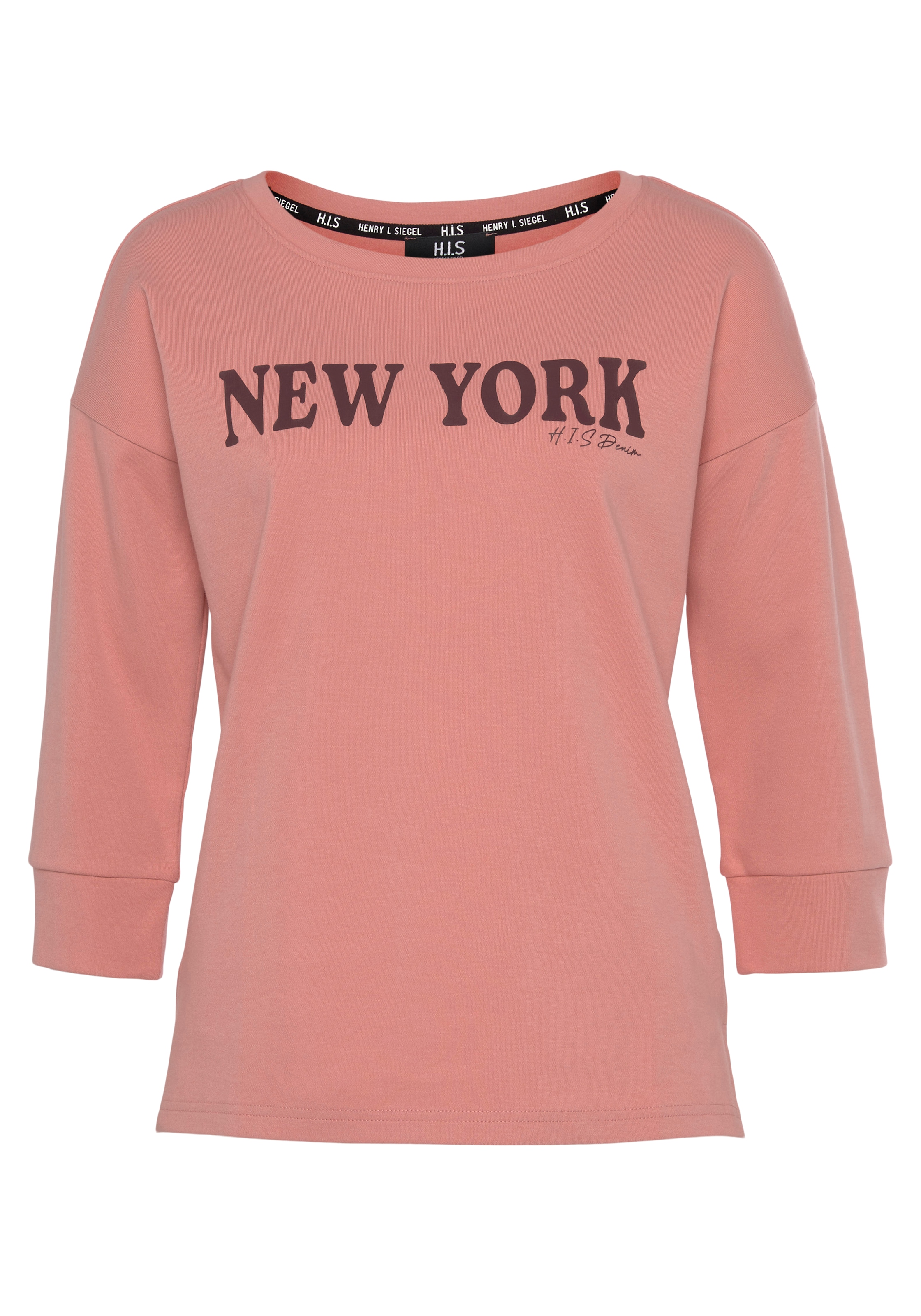 H.I.S New-York BAUR bestellen für 3/4-Arm-Shirt, | vorne Print mit