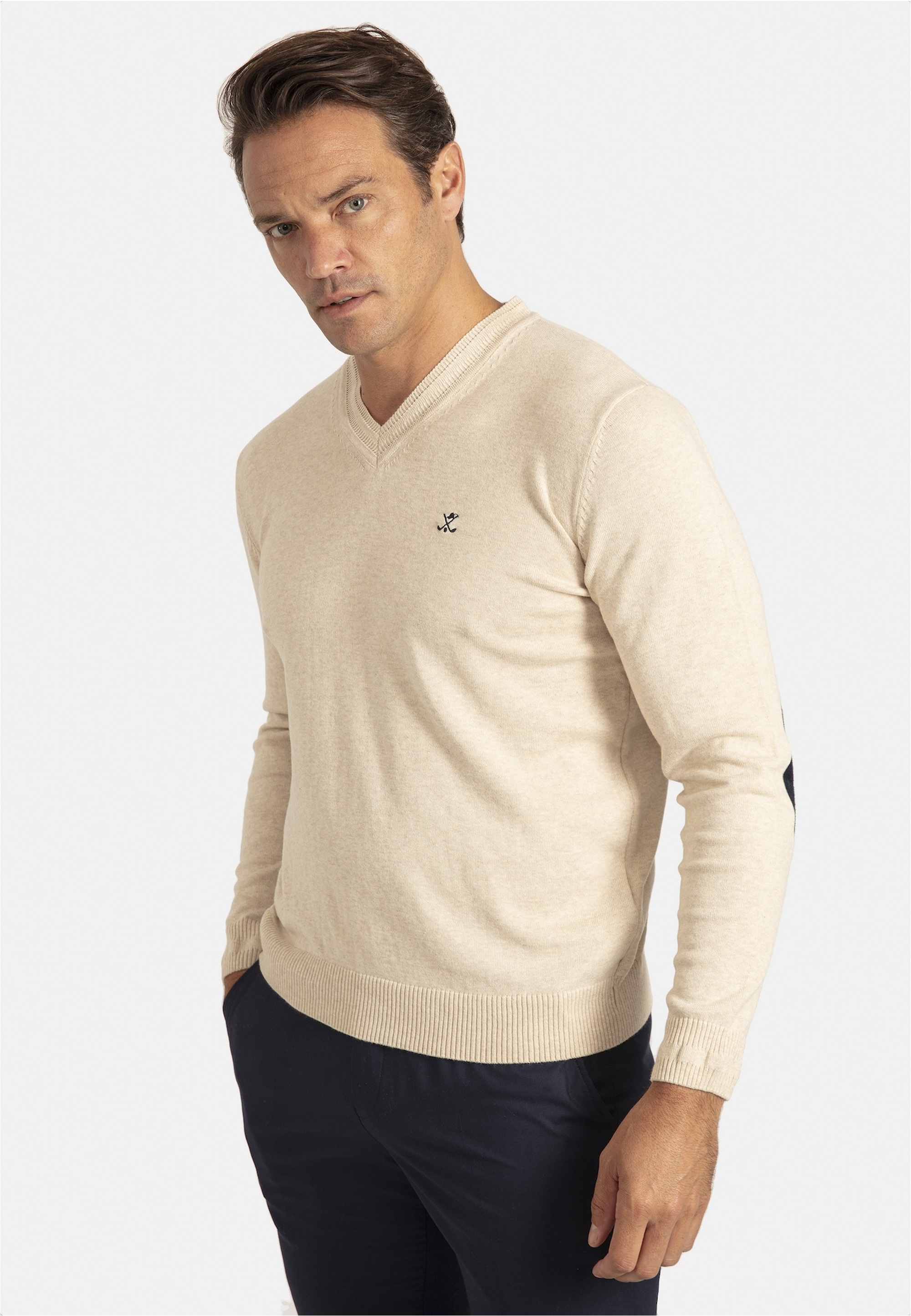 SIR RAYMOND TAILOR Strickpullover »Los Angeles«, (1 tlg.), mit klassischem V-Ausschnitt