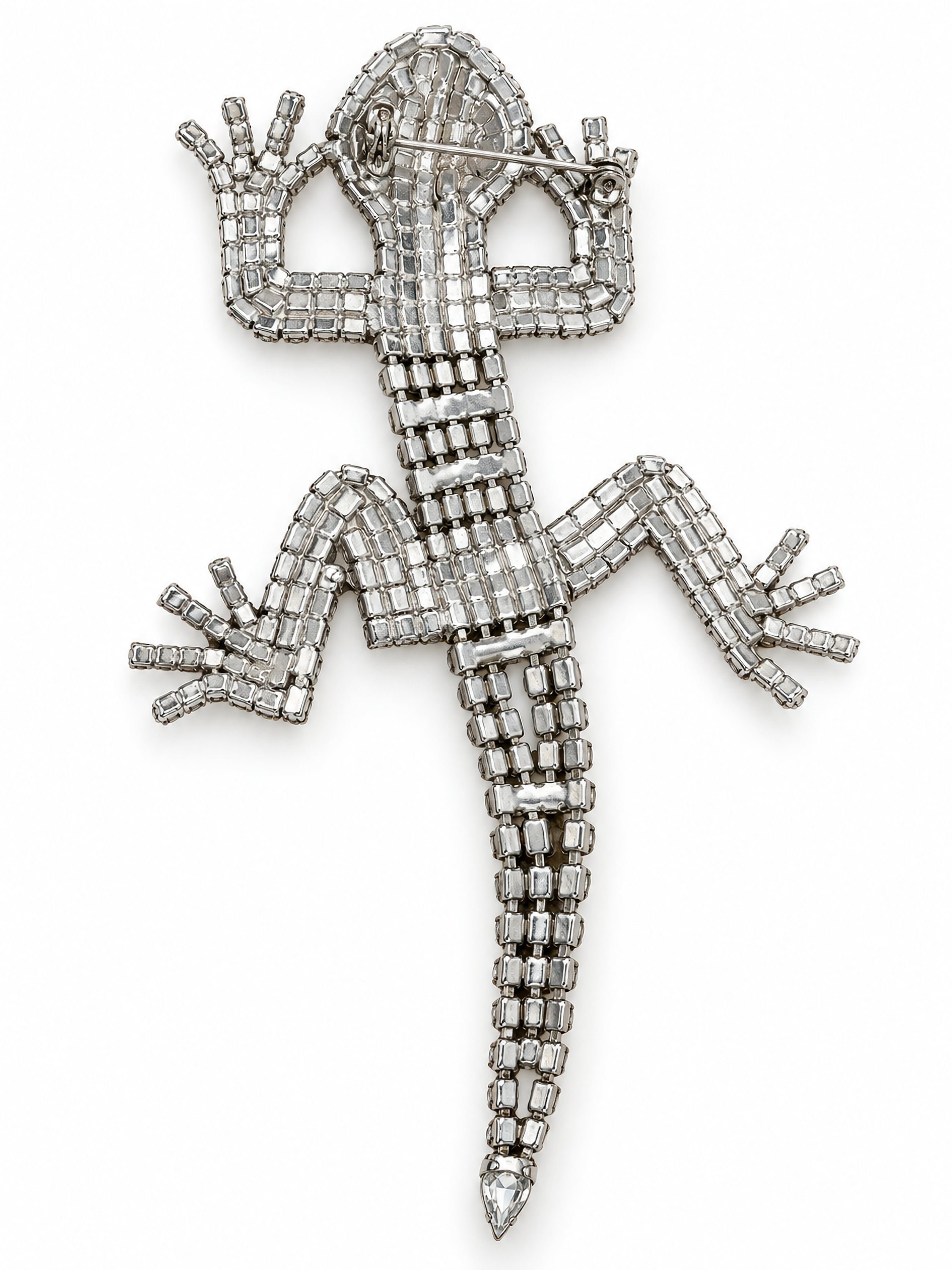 COLLEZIONE ALESSANDRO Brosche »Gecko« ()  große Eidechsen-Brosche mit Crystal-Glassteinen