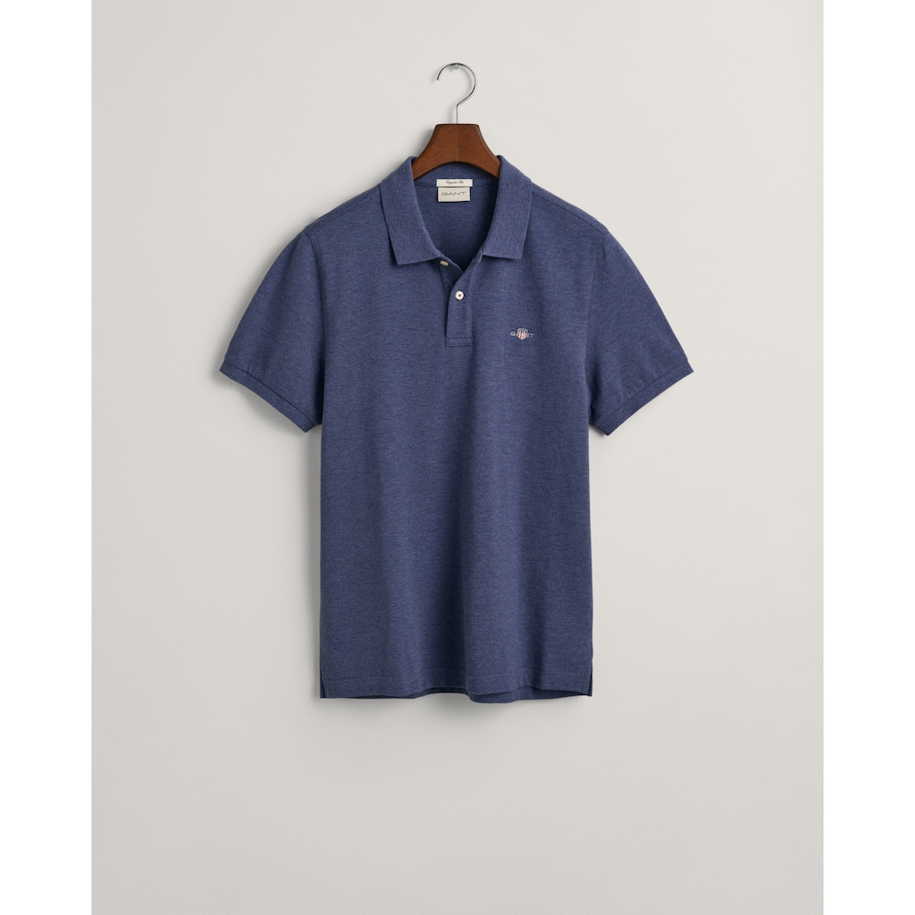 Gant Poloshirt »REGULAR ORIGINAL PIQUE SS RUGGER«, mit Logo und Flachstrickkragen 100% Baumwolle Pique