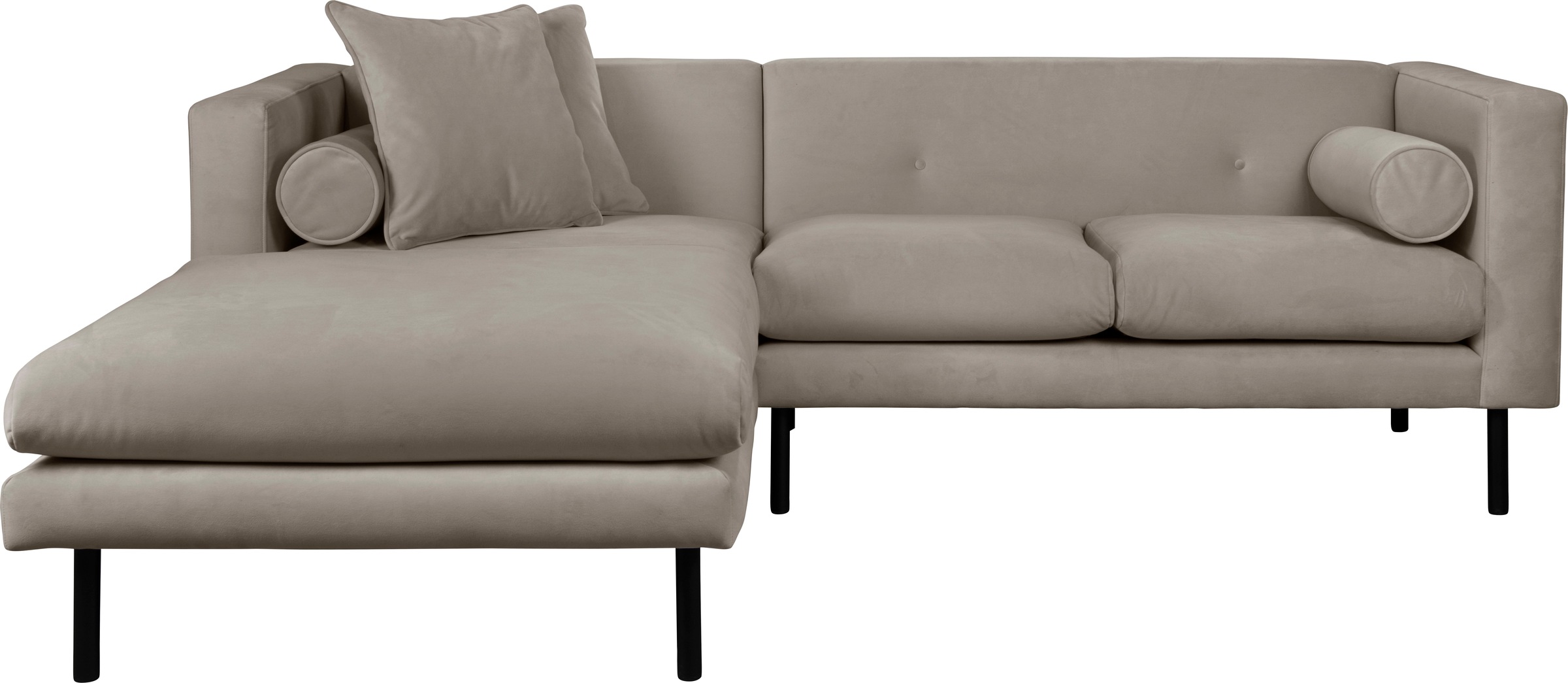 Guido Maria Kretschmer Home&Living Ecksofa »Lillibeth L-Form Designsofa, Maße B/T/H: 240/173/83 cm«, Zierkissen als Wendekissen, in Samtoptik oder Cord
